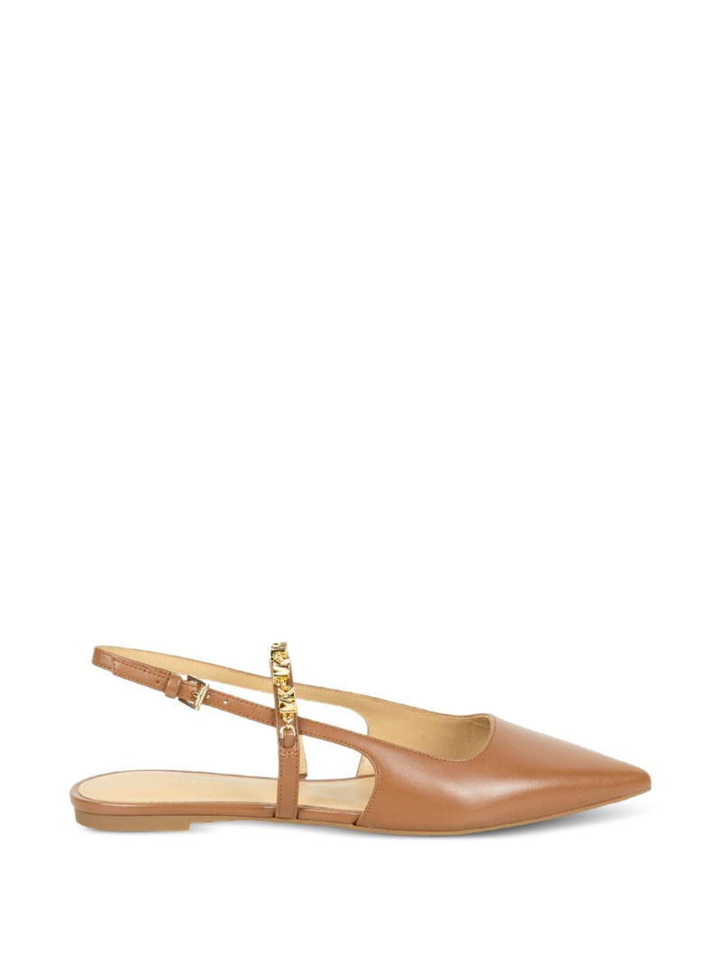 pointed-toe chain-detail ballet flats 1