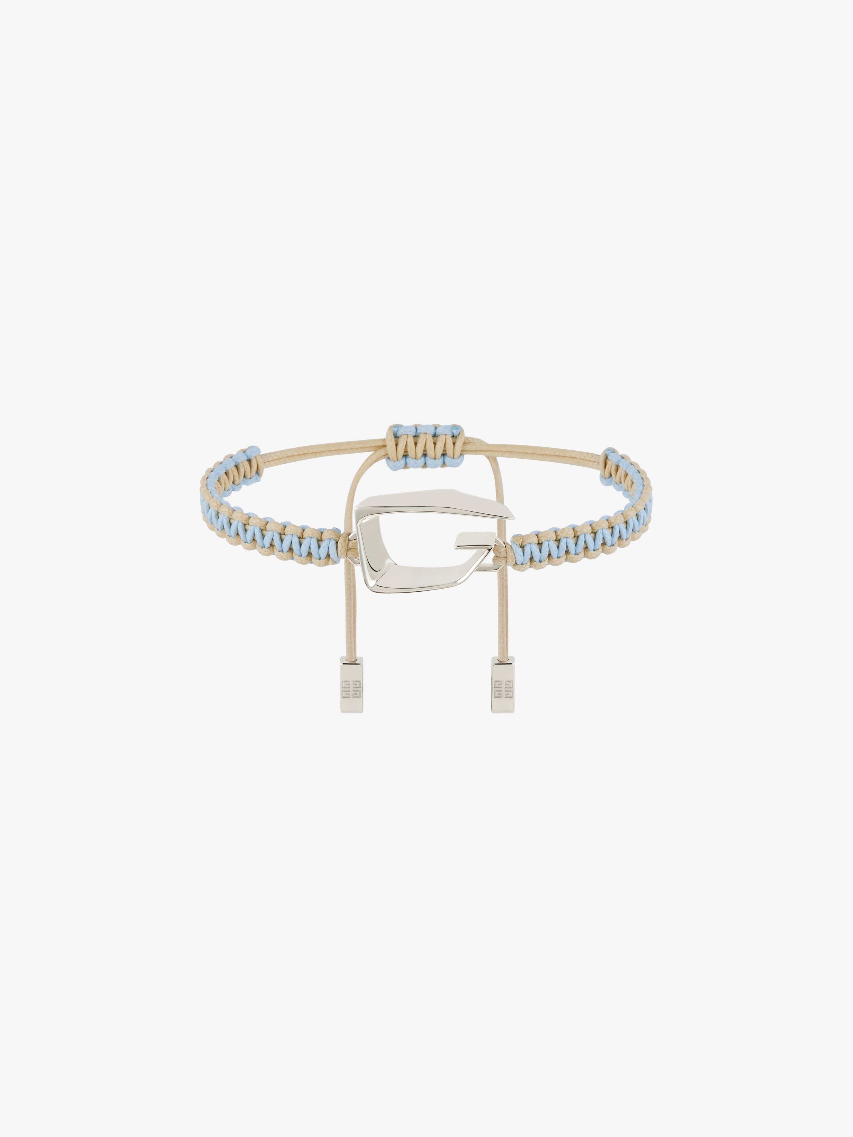GIV CUT BRACELET IN WOVEN COTTON AND METAL - 1