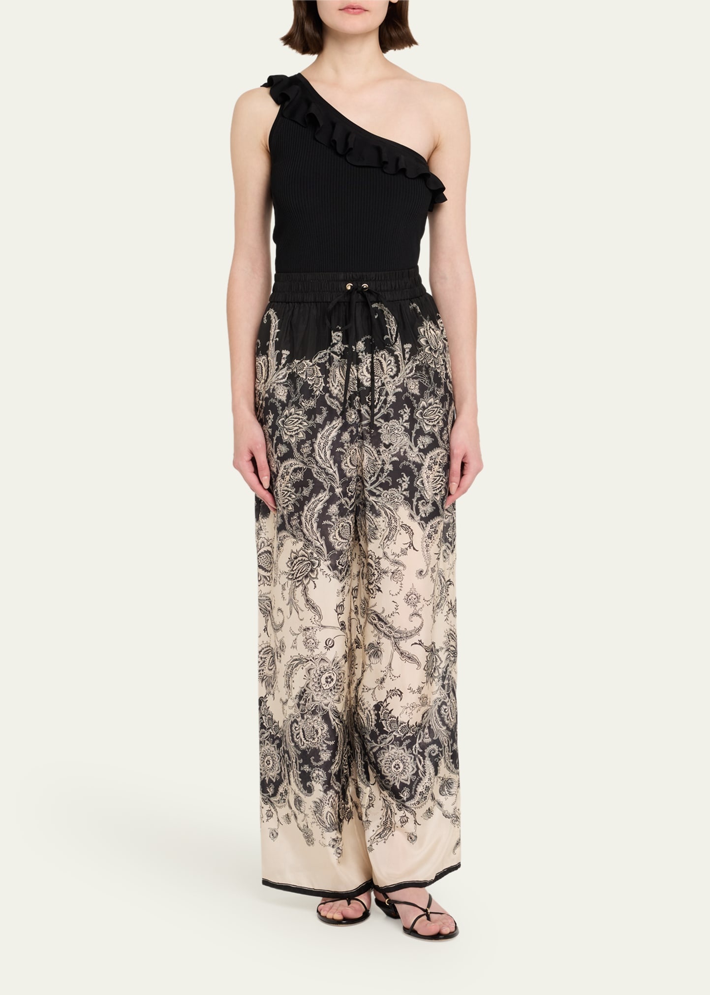 Rhiannon Frill Asymmetric Tank Top - 2