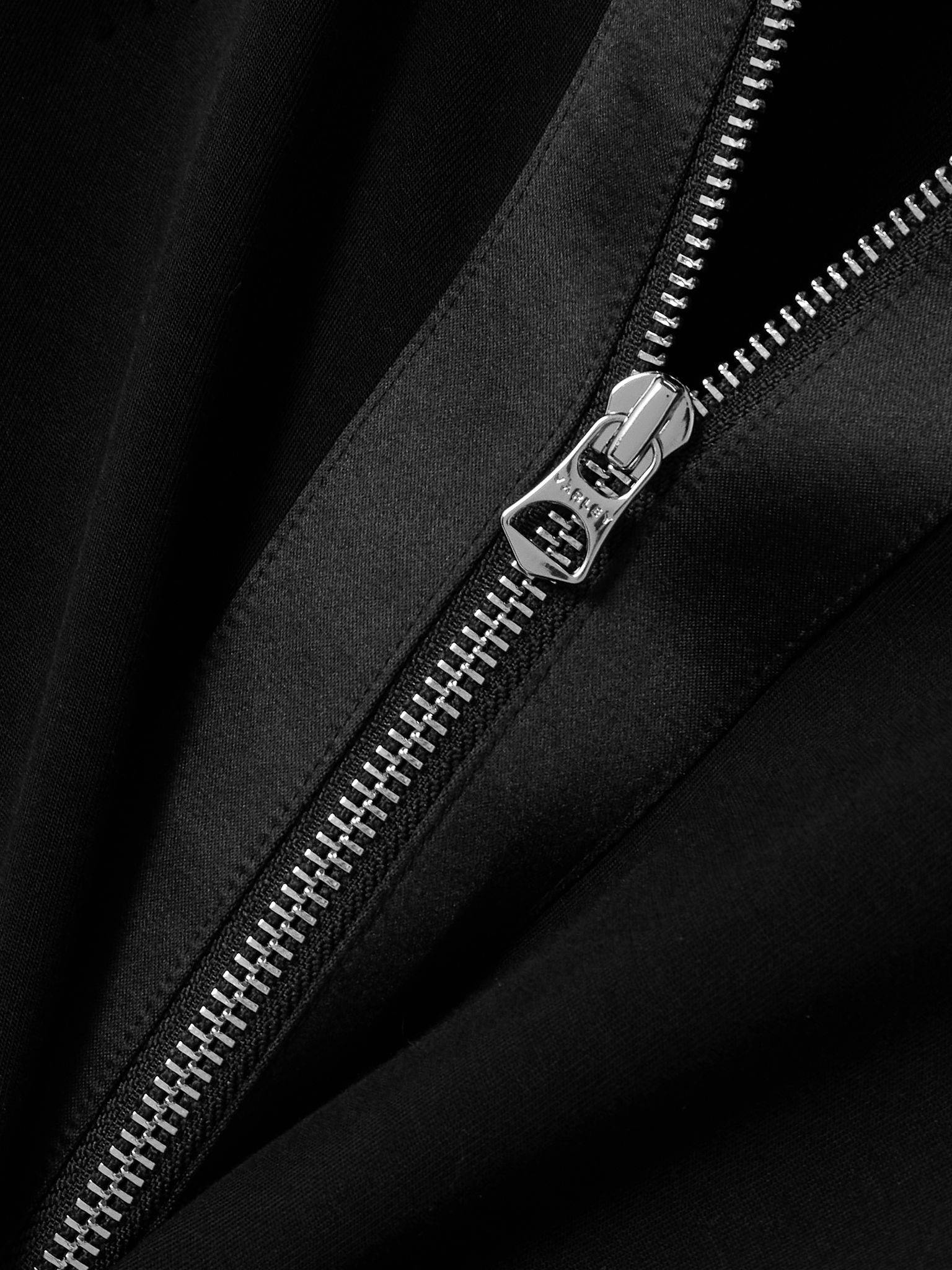 Roxbury satin-trimmed DoubleSoft® zip-up sweatshirt Black - 5