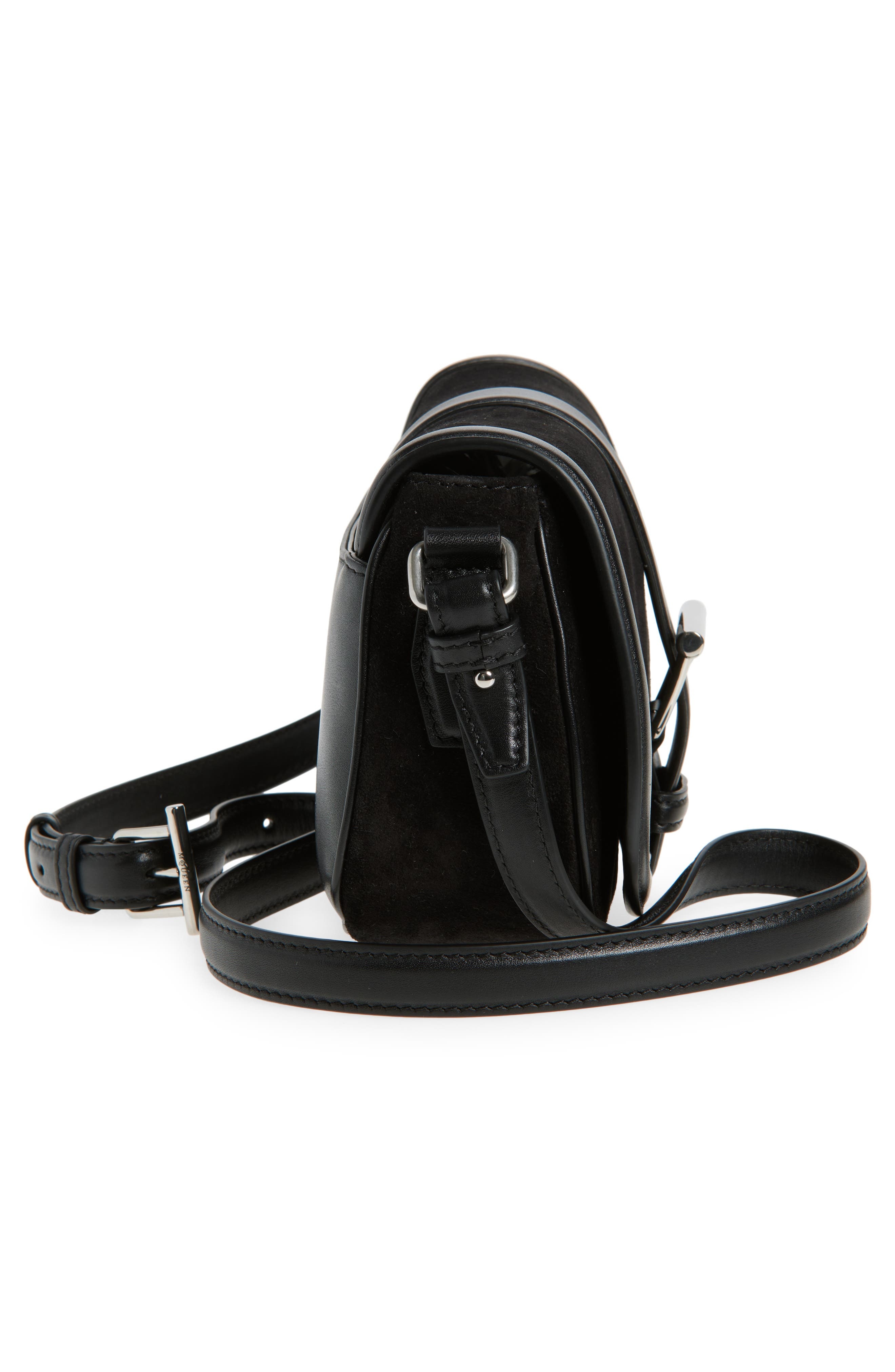 McQueen Mini T-Bar Shoulder Bag in Black/Silver at Nordstrom - 6