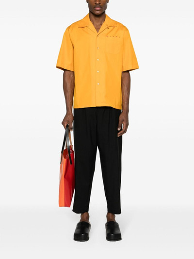 Marni cropped wool tapered trousers outlook