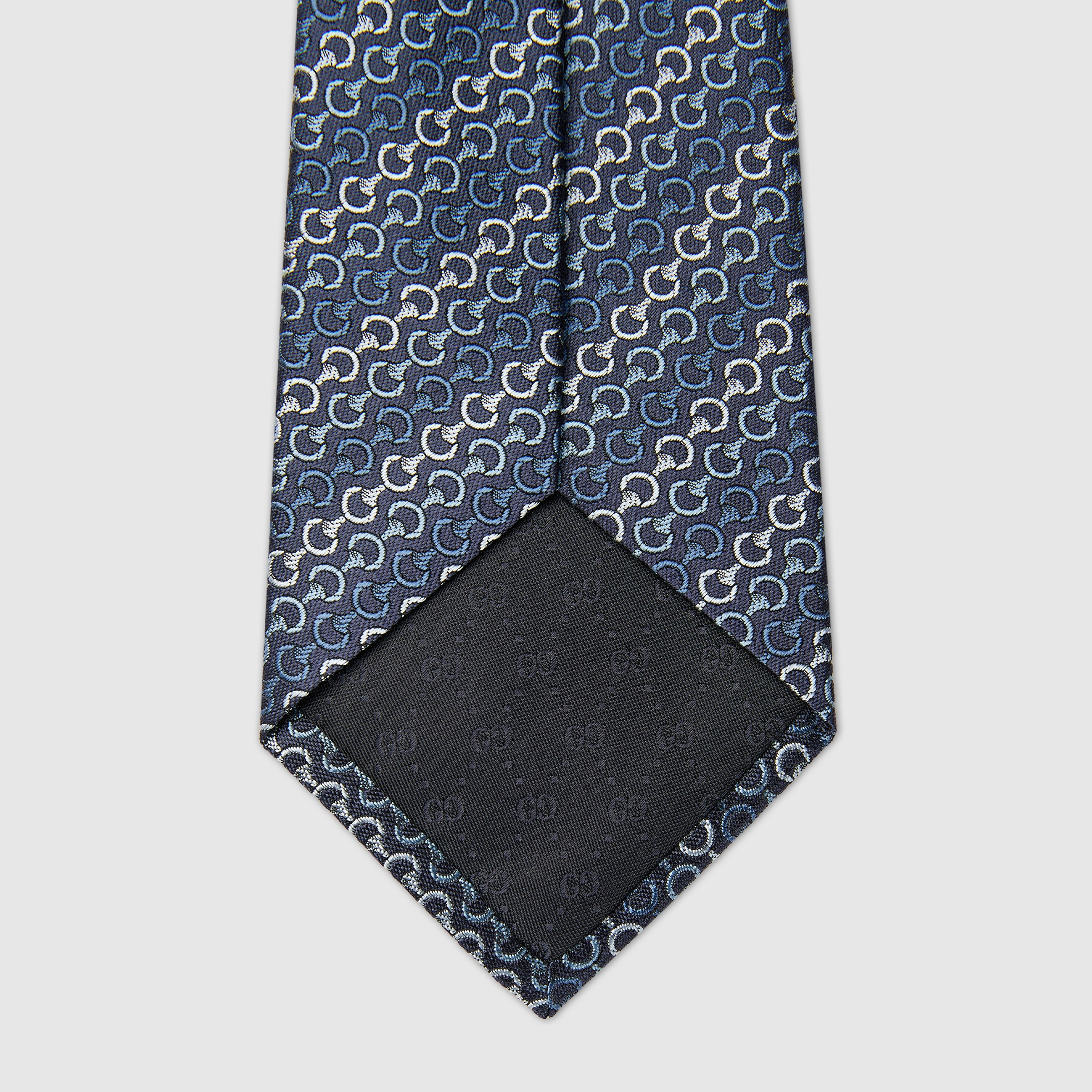 Horsebit silk jacquard tie - 5