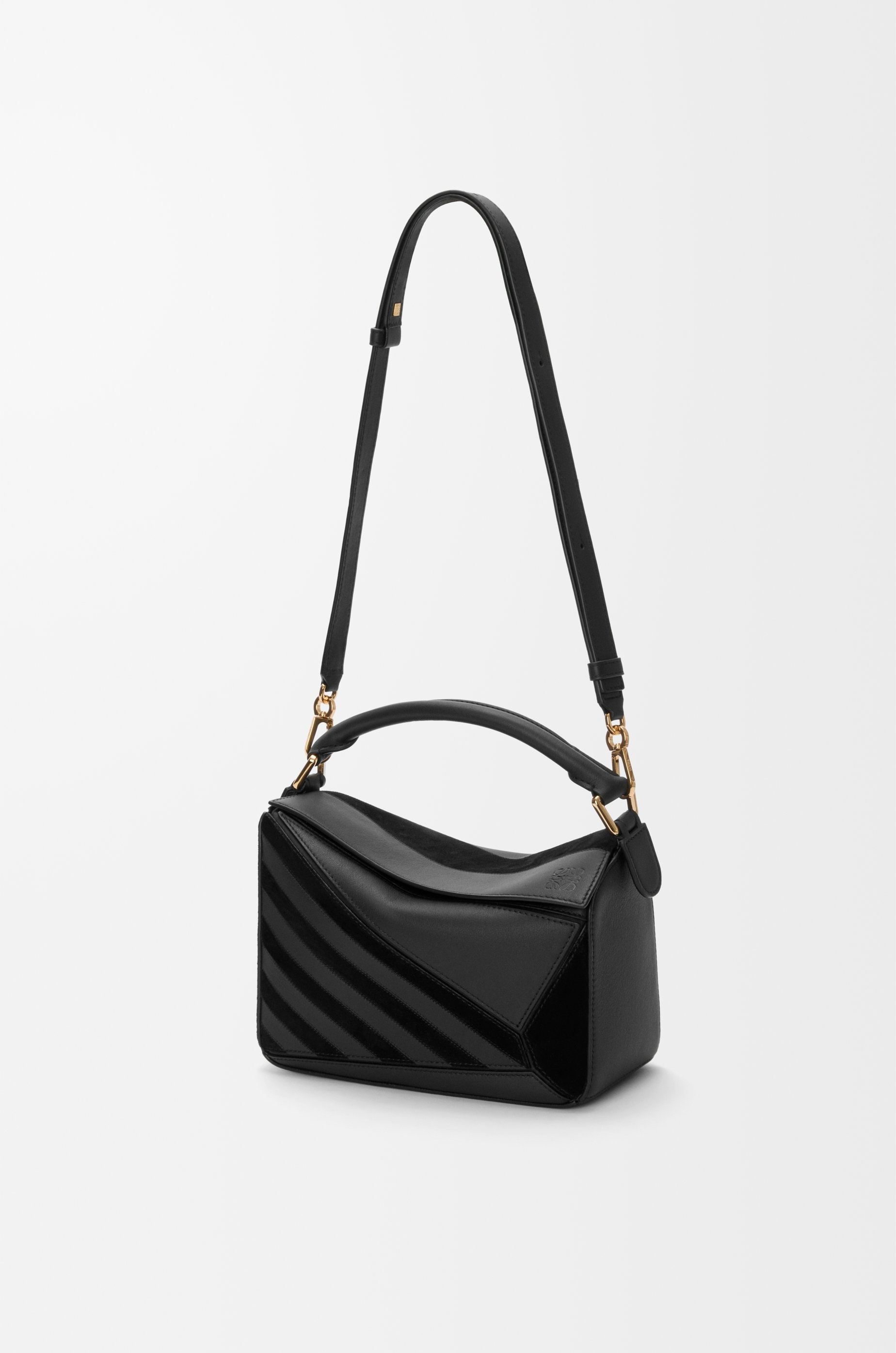 Small Puzzle bag in classic calfskin and suede - 7