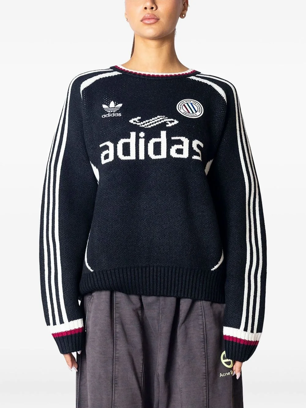 three-stripe logo sweater - 1