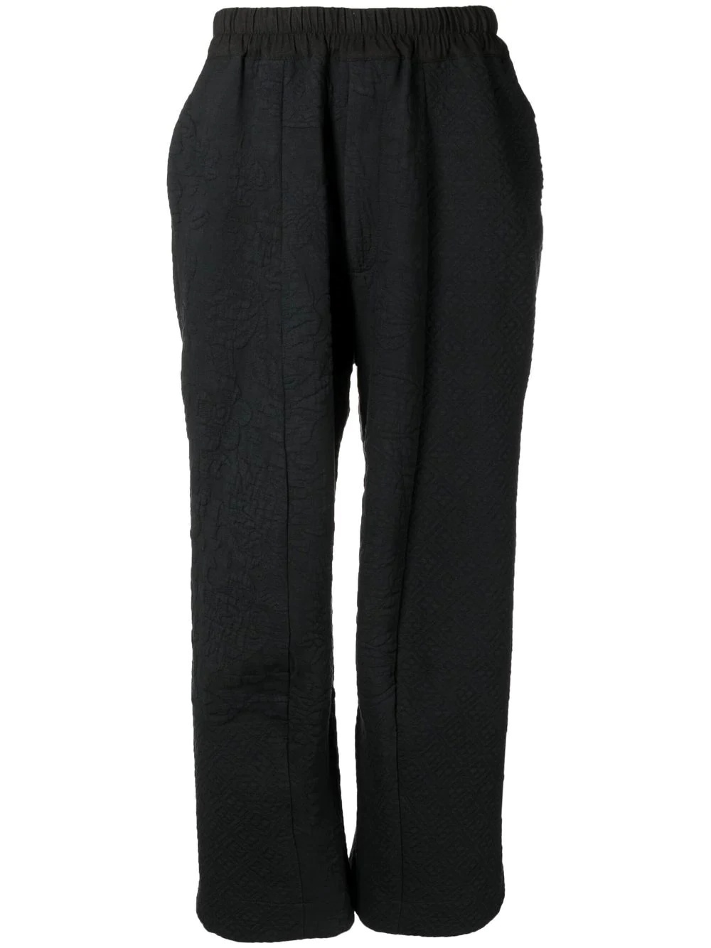 jacquard elasticated-waist trousers - 1