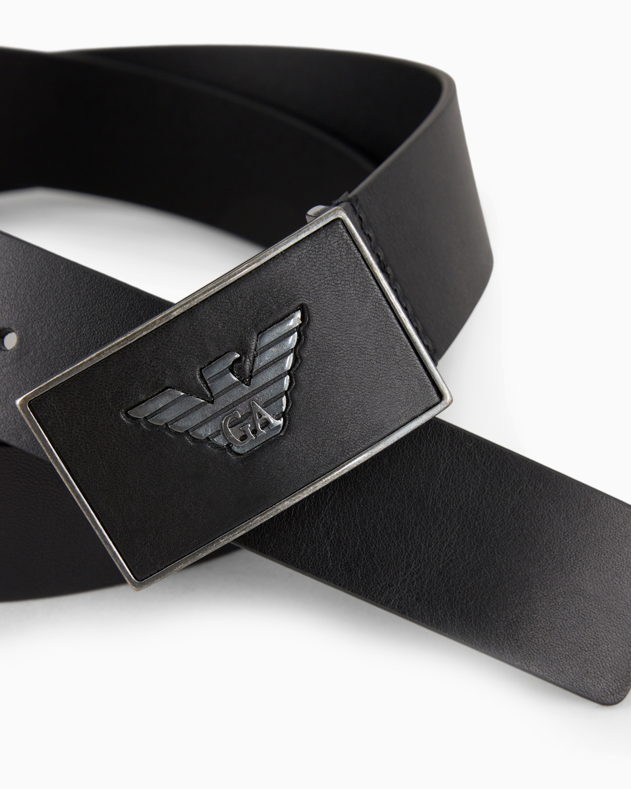 LEATHER BELT WITH EAGLE PLATE - 2