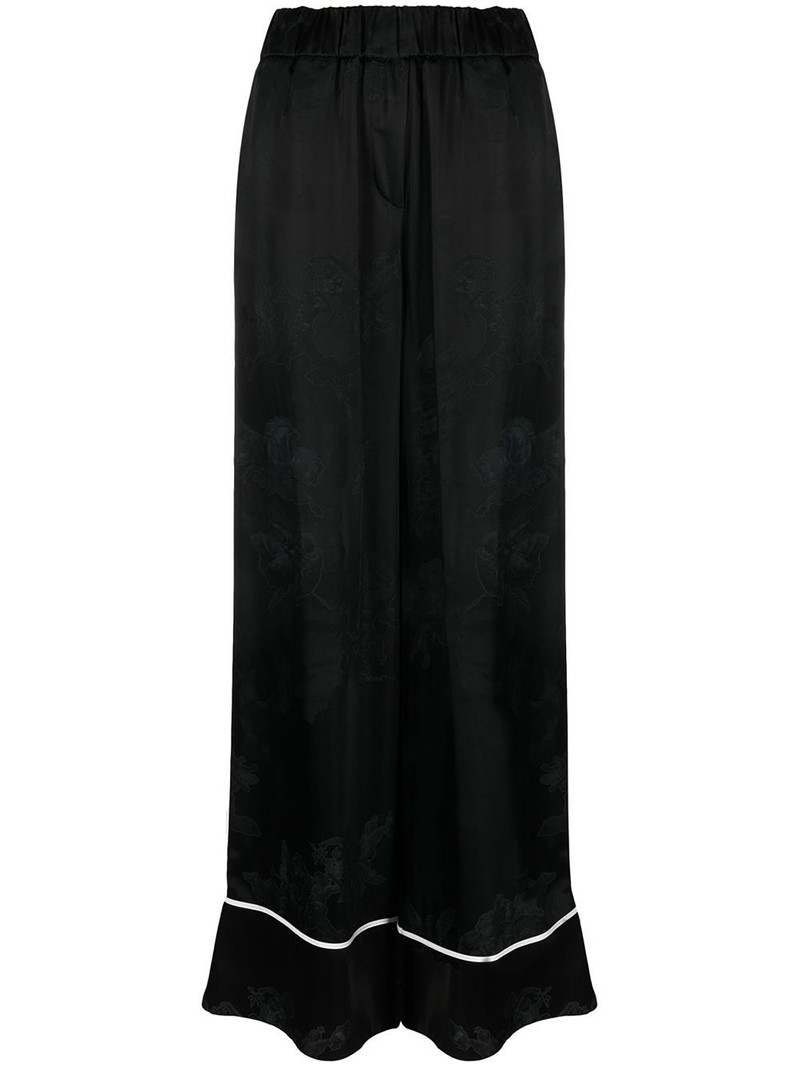 piped-trim pyjama trousers 1