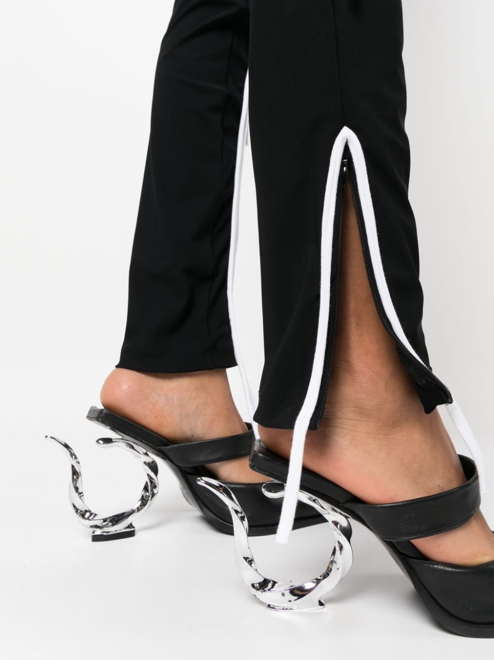 Strappy tie-fastening straps leggings - 5