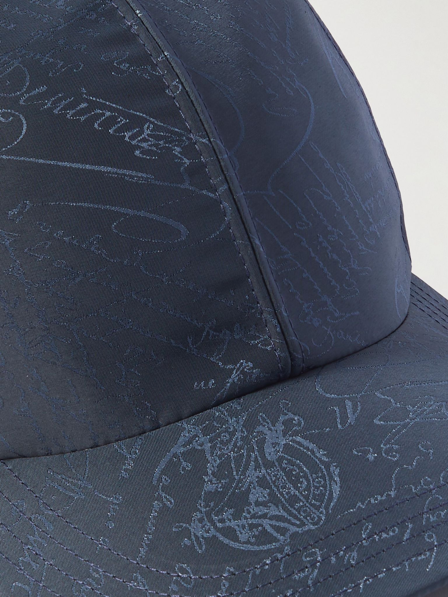 Scritto-Jacquard Twill Baseball Cap Navy - 4