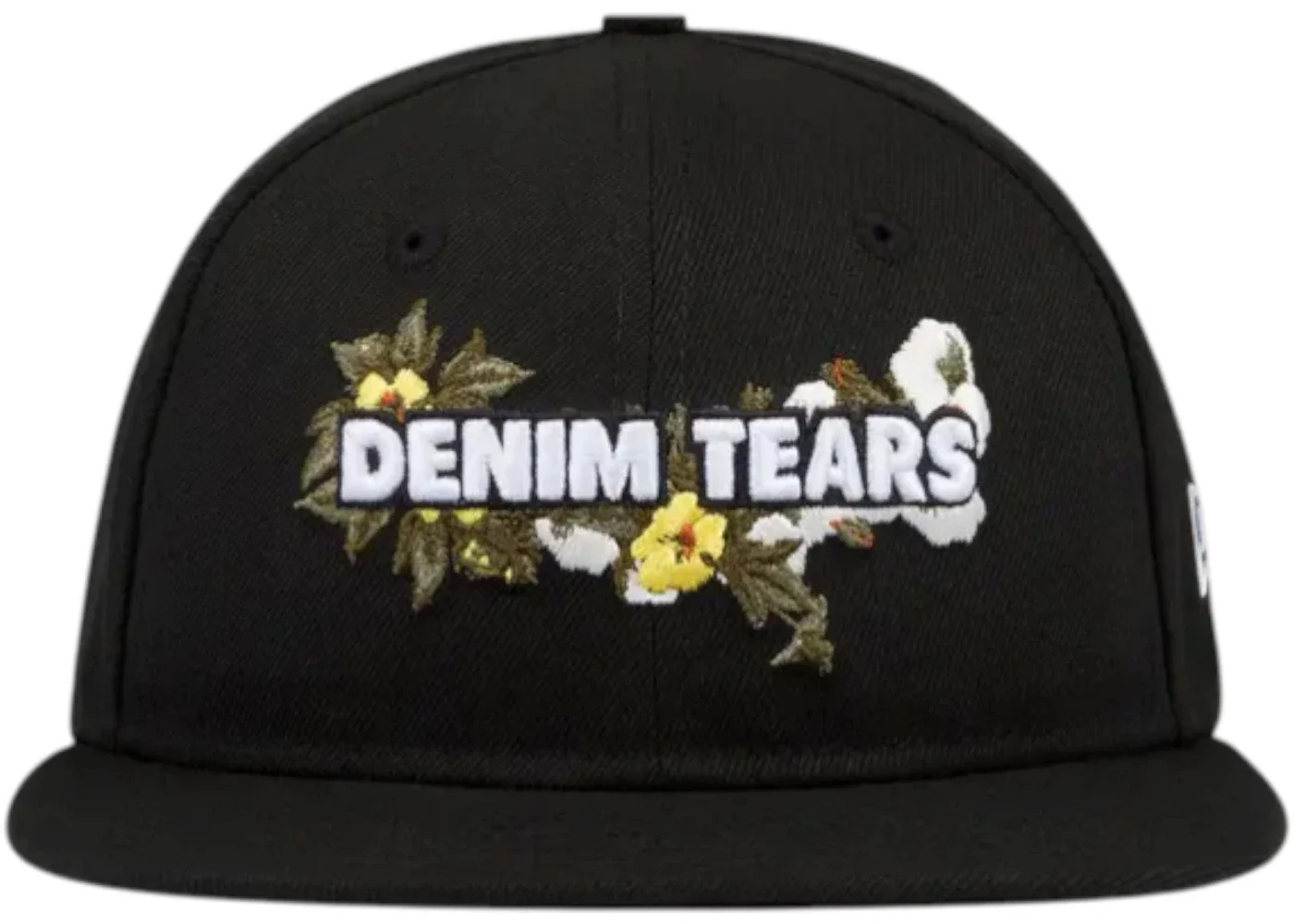 Denim Tears x New Era Floral Logo Hat Black - 1