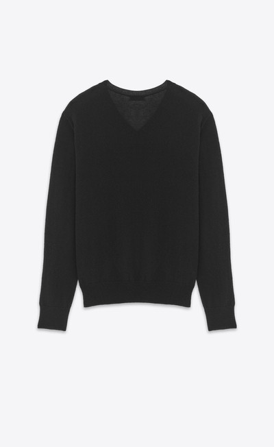 SAINT LAURENT v-neck sweater in cashmere and silk outlook