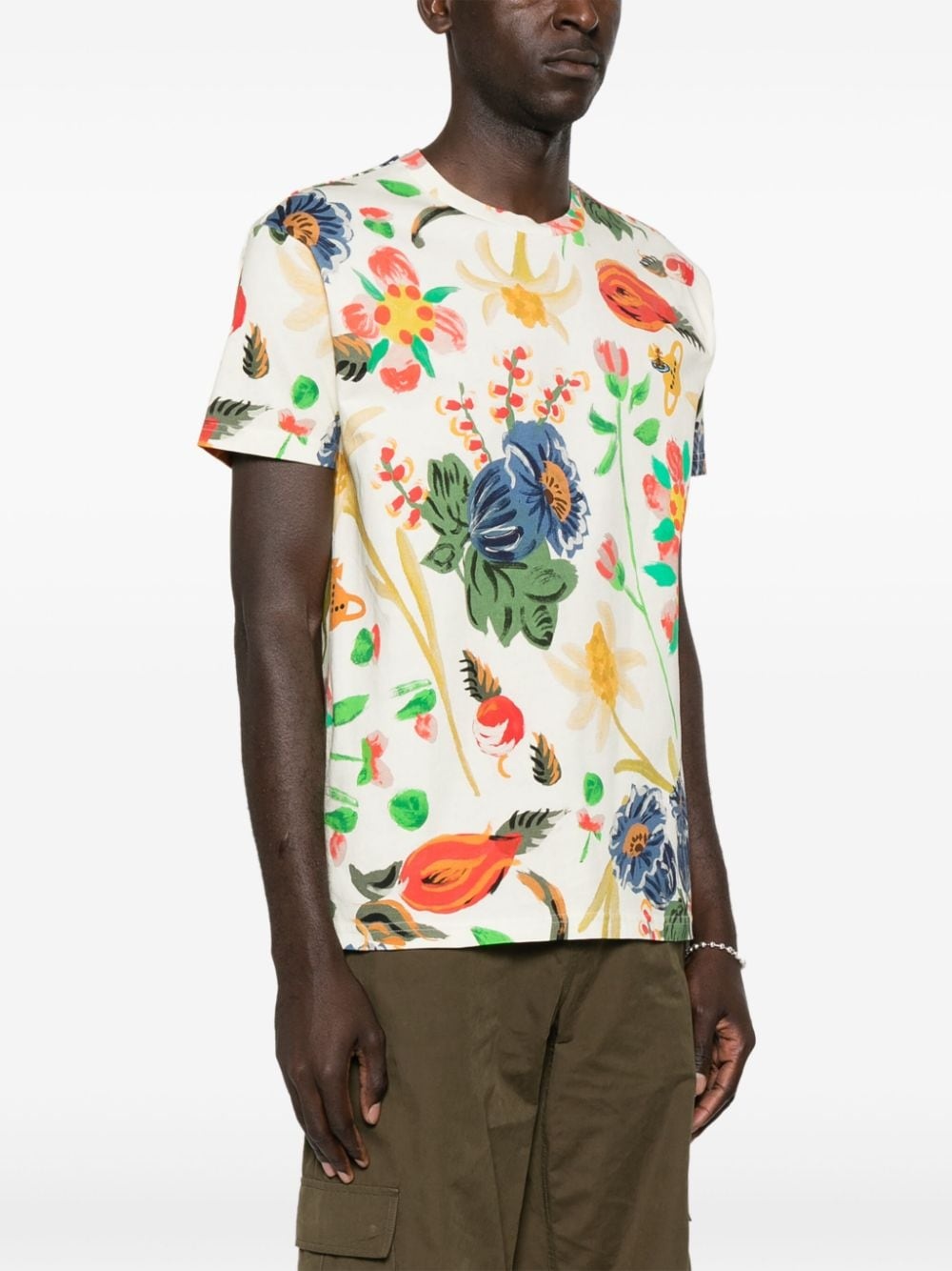 Folklore-print cotton T-shirt - 3