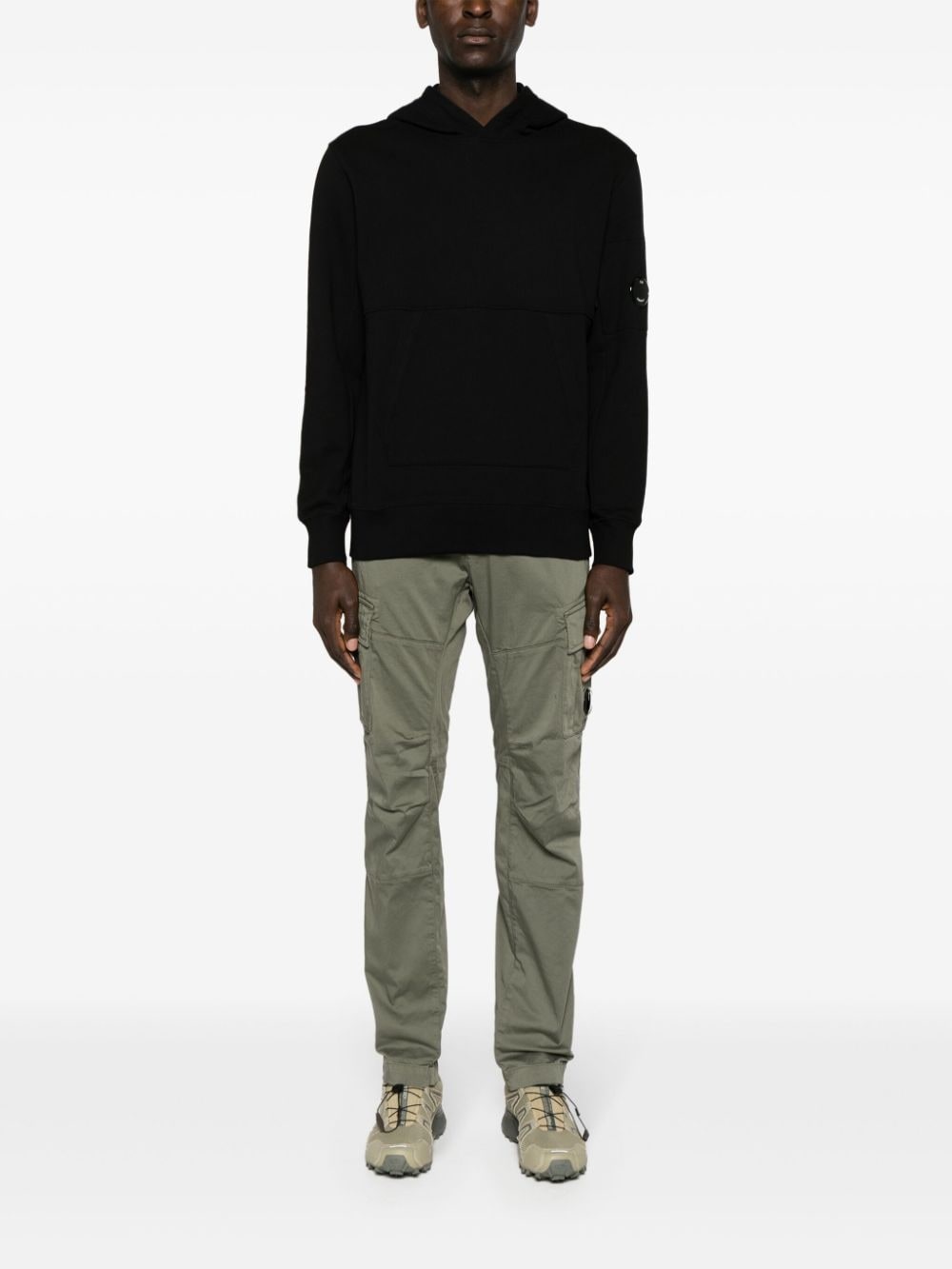 Lens-detail mid-rise cargo trousers - 2