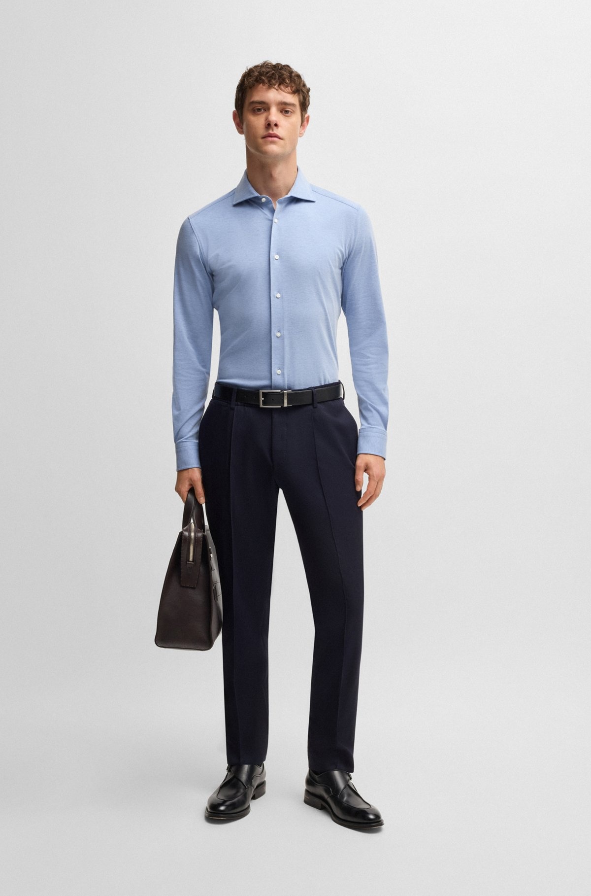 SLIM-FIT SHIRT IN A STRETCH-COTTON - 4