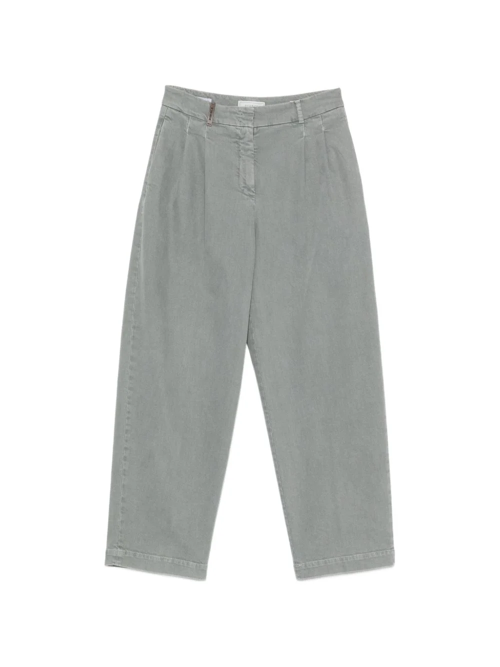pleated straight-leg jeans - 1