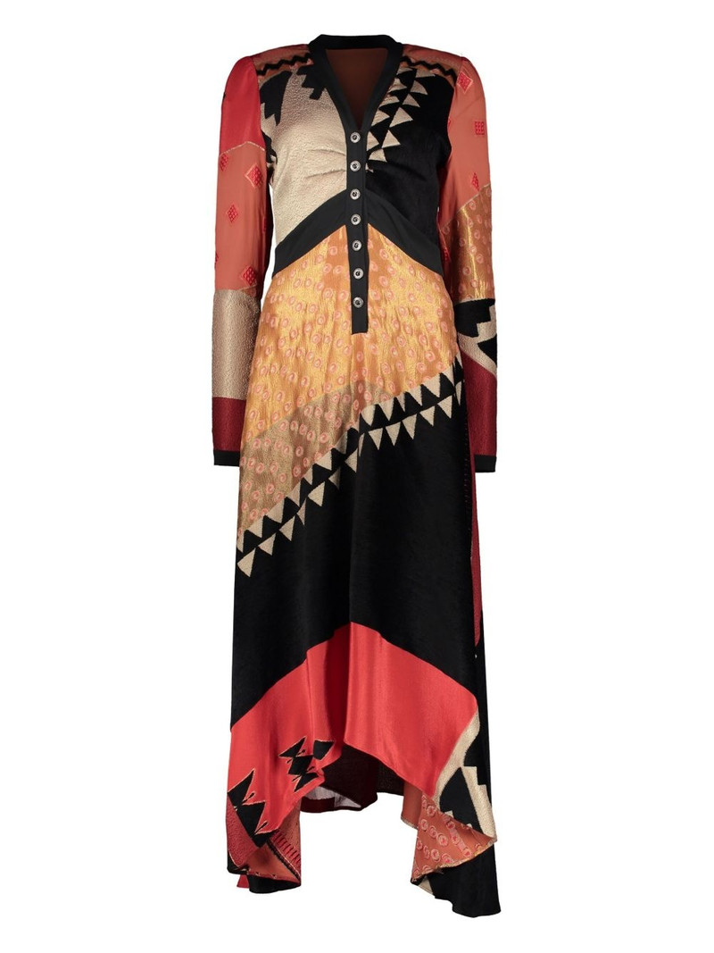silk-blend dress 1