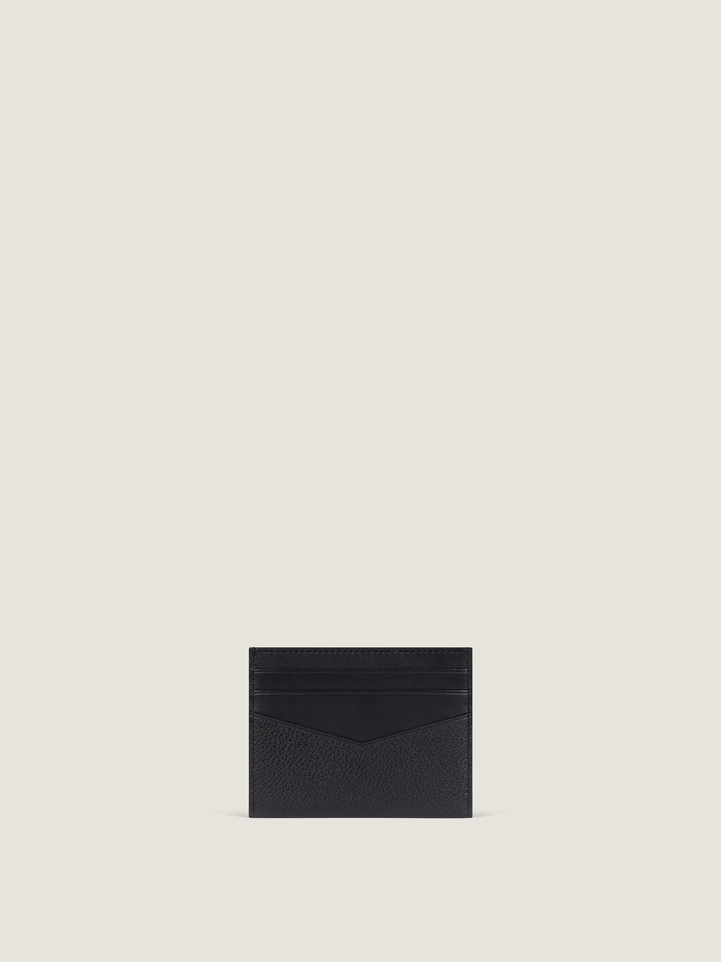 CARD HOLDER IN GRAINED LEATHER - 2
