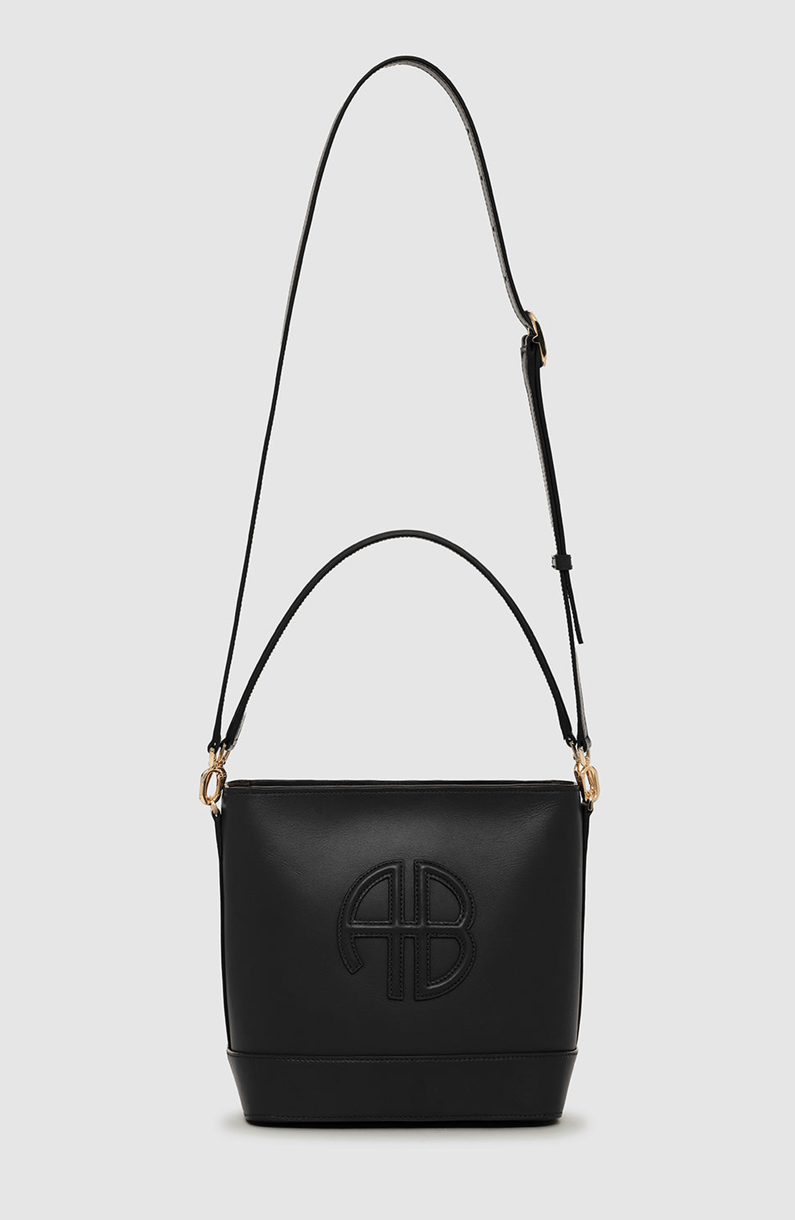 ANINE BING Lili Leather Bucket Bag in Black at Nordstrom - 5