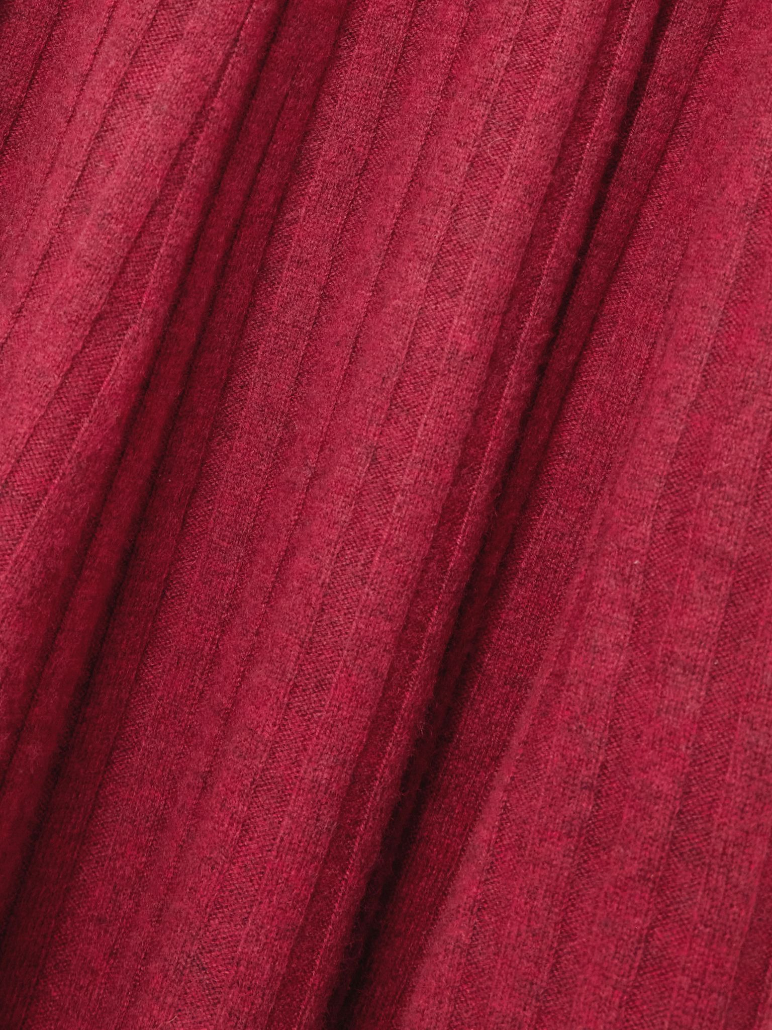 Gia ribbed wool and cashmere-blend maxi dress Burgundy - 4