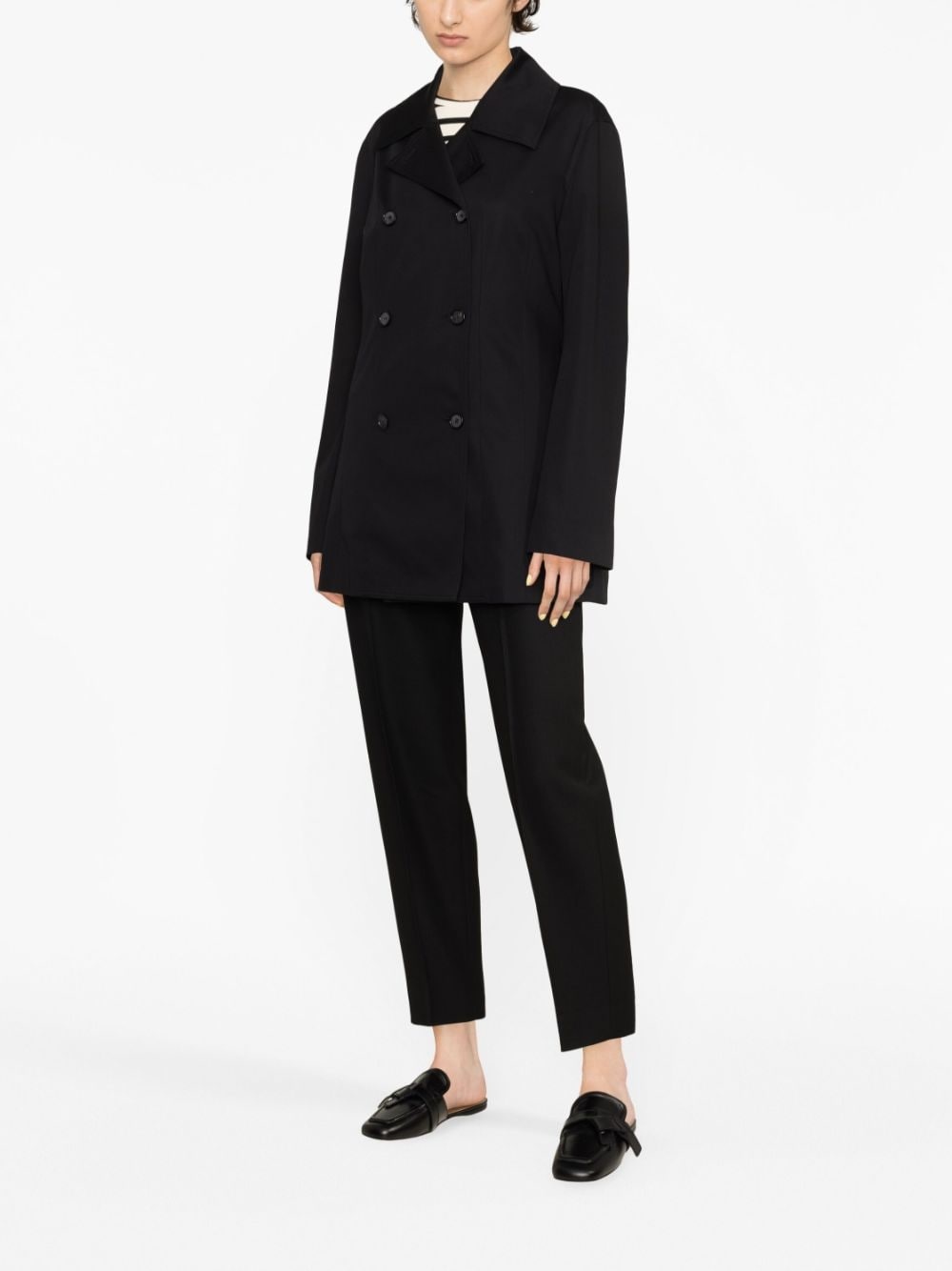 double-breasted organic cotton jacket - 2