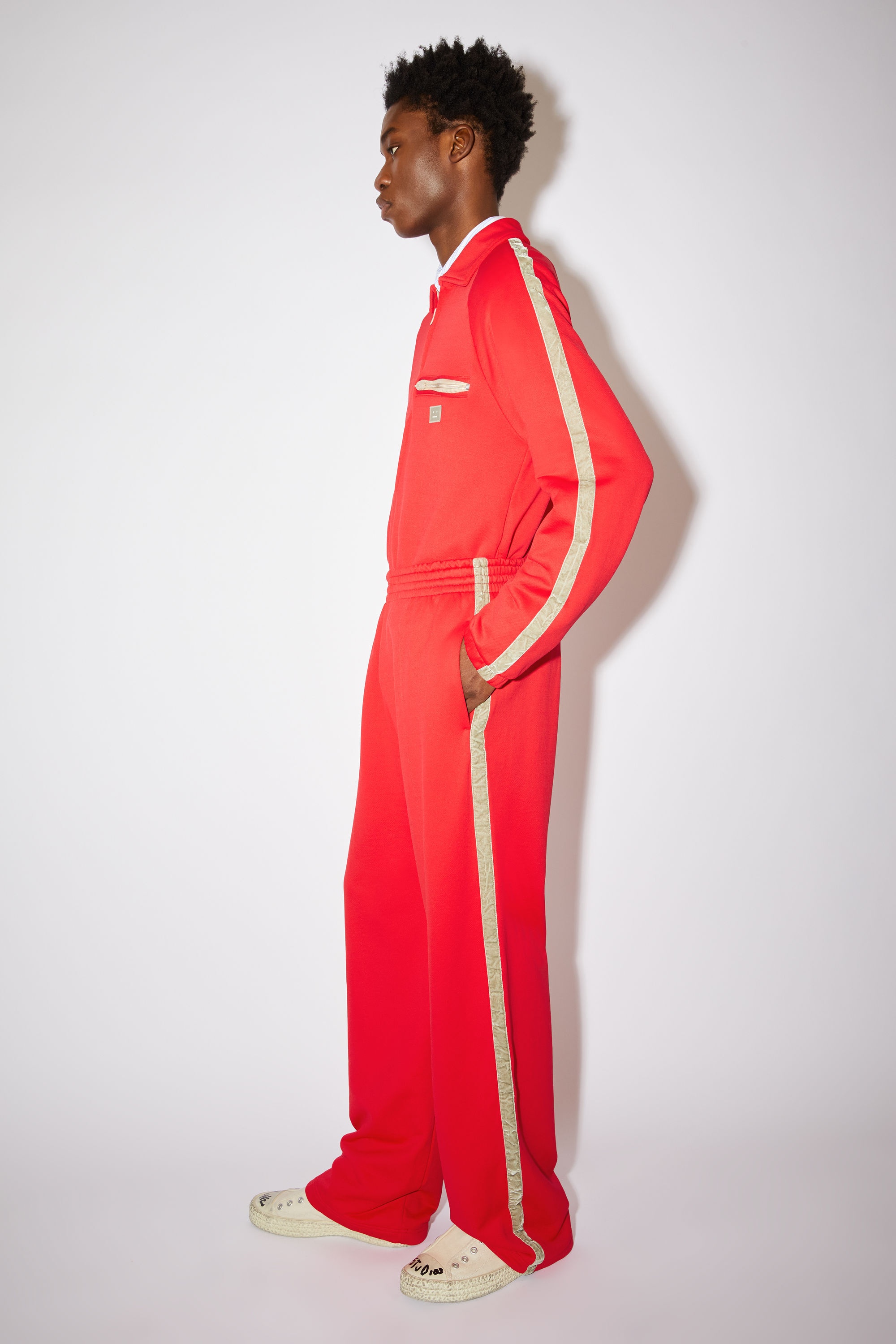 Fleece sweatpants - Sharp red - 4