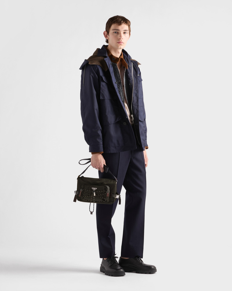 Prada Re-Nylon and leather shoulder bag outlook