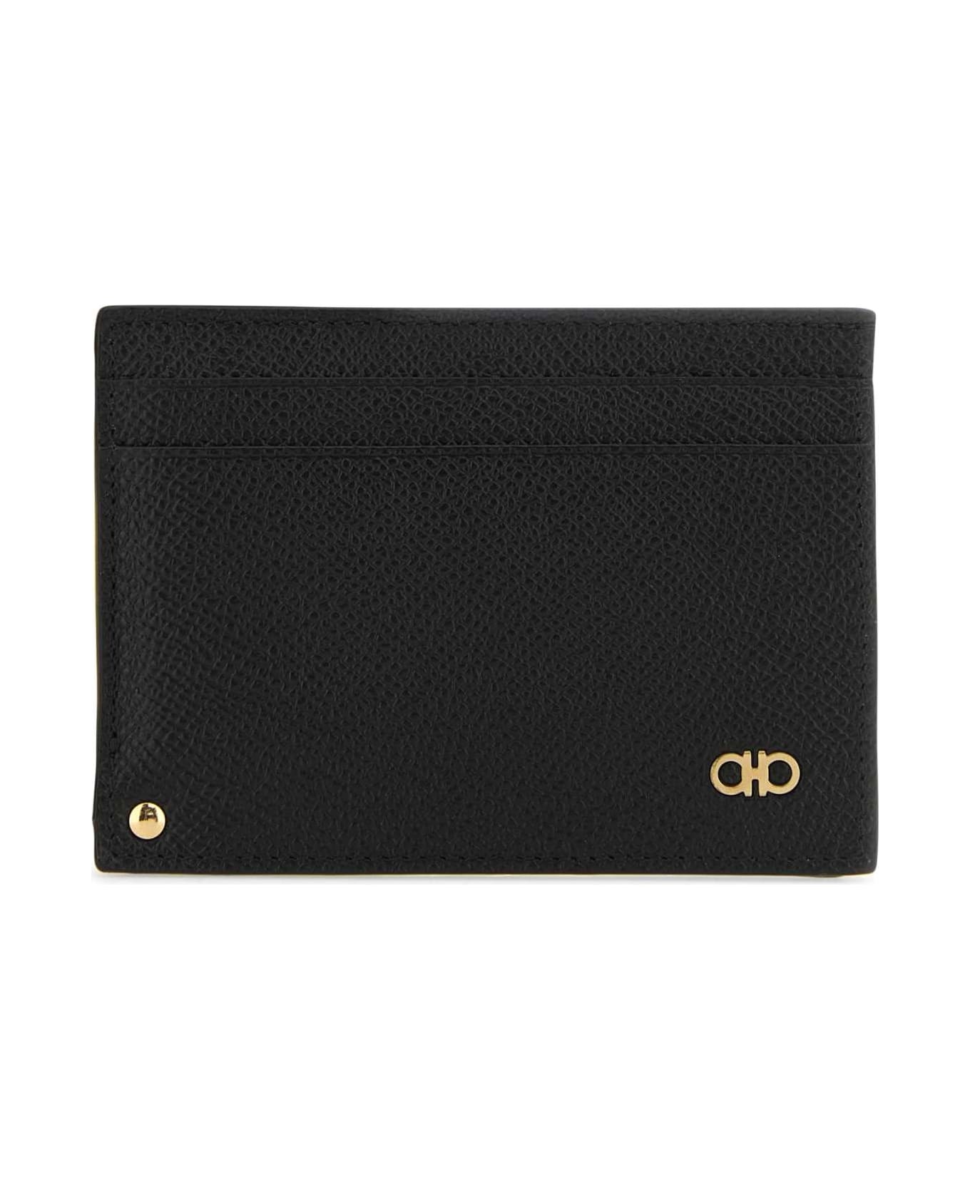 Black Leather Card Holder - 1