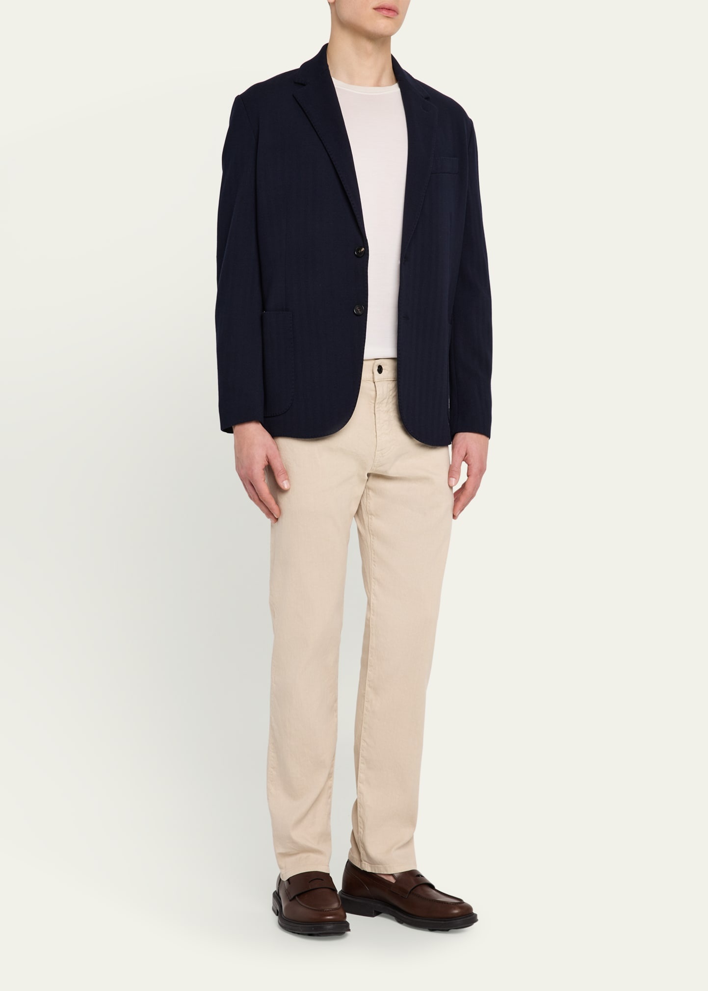 Men's Quarona Linen and Cotton Stretch Five-Pocket Pants - 2