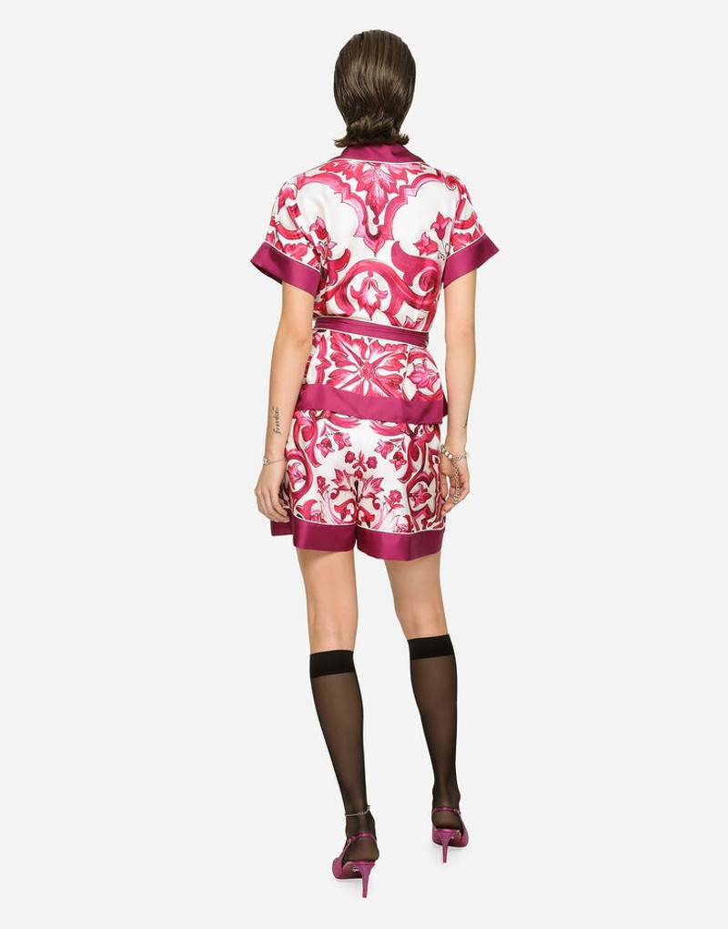 Majolica-print twill pajama shorts 3