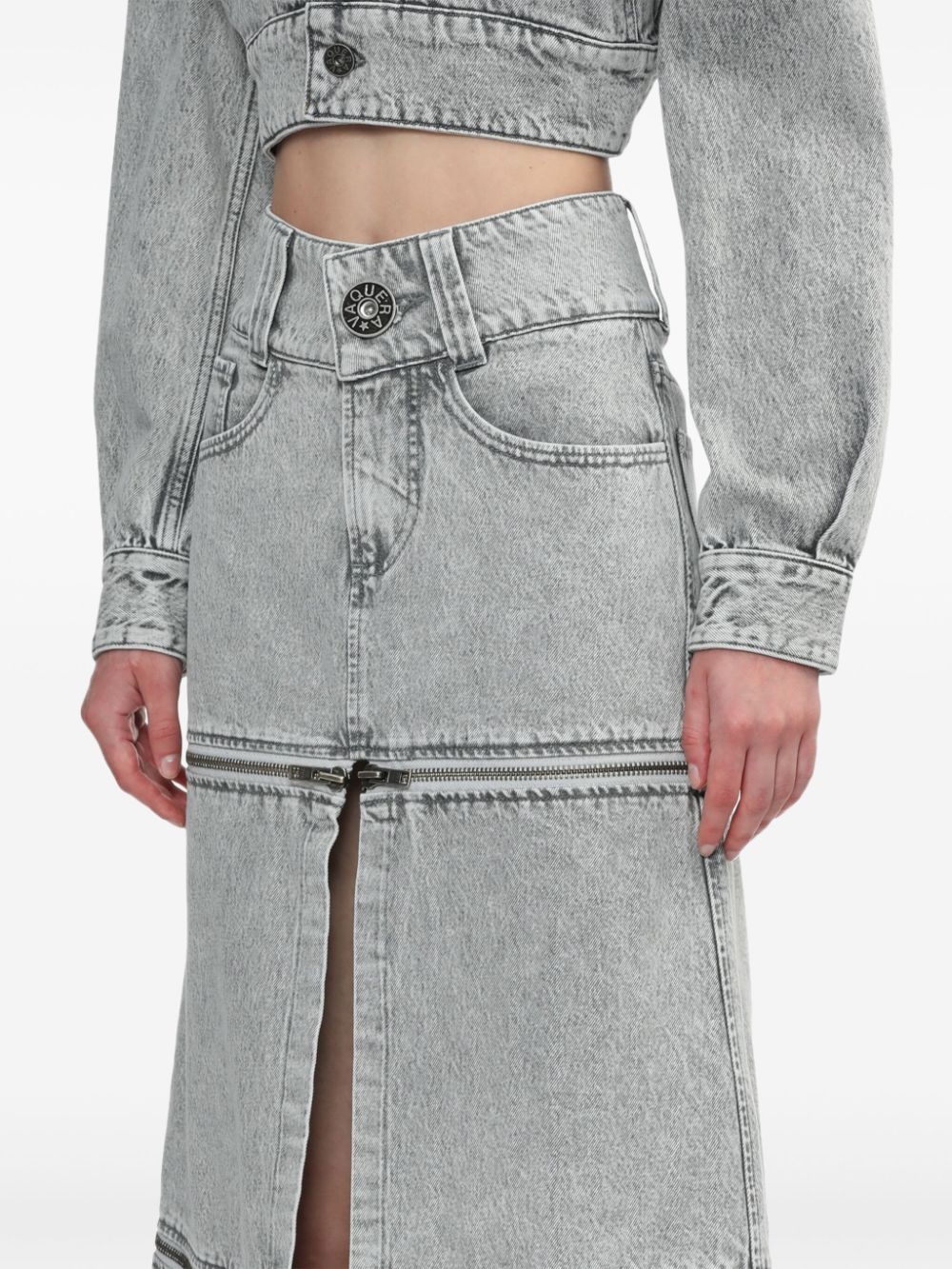 denim midi skirt - 5