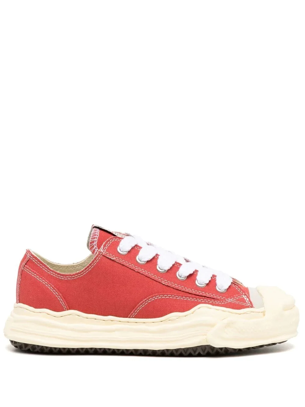 low-top canvas sneakers - 1