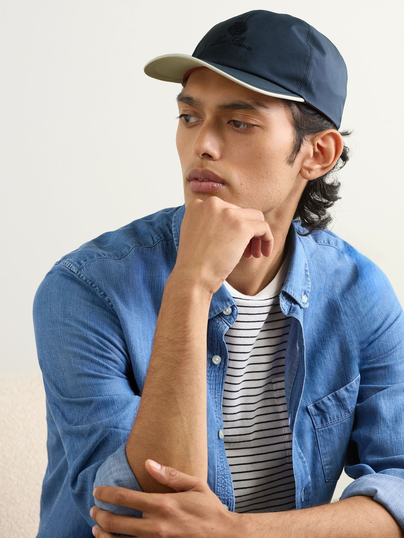 Loro Piana Logo-Embroidered Storm System® Shell Baseball Cap Navy outlook