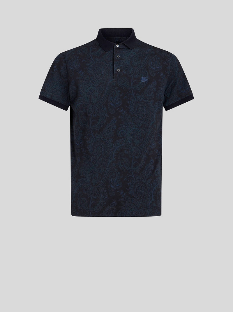 PAISLEY COTTON POLO SHIRT 1