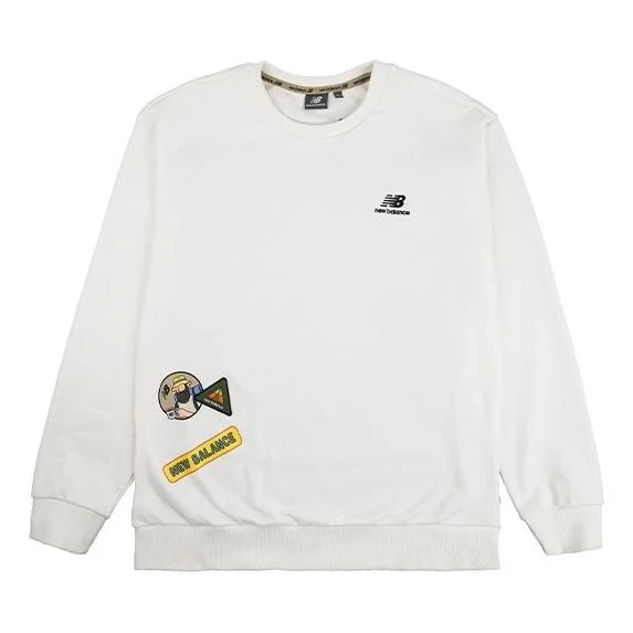 New Balance x JHI Crossover Cartoon Printing Casual Round Neck Pullover White NCA89073-IV - 1