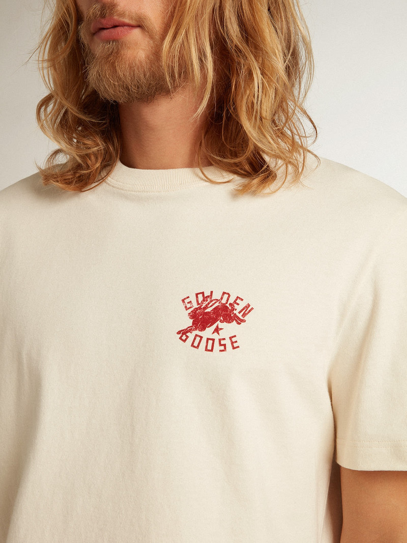 Men’s heritage white T-shirt with CNY logo 6