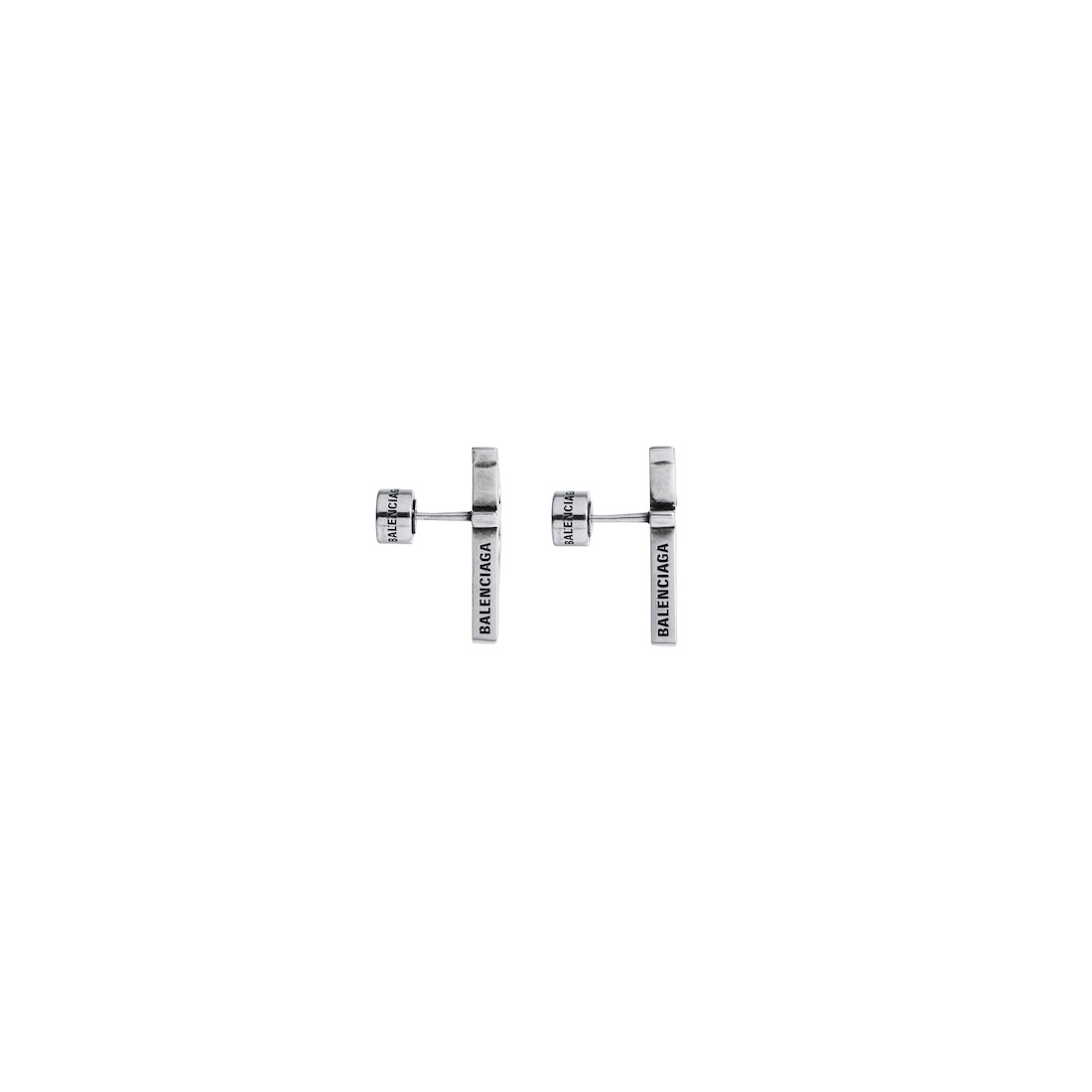 Typo Metal Earrings  in Silver - 3