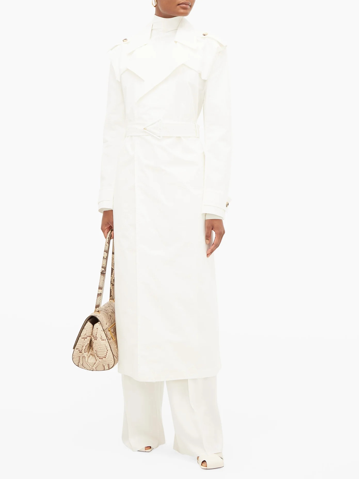 Belted cotton trench coat - 2