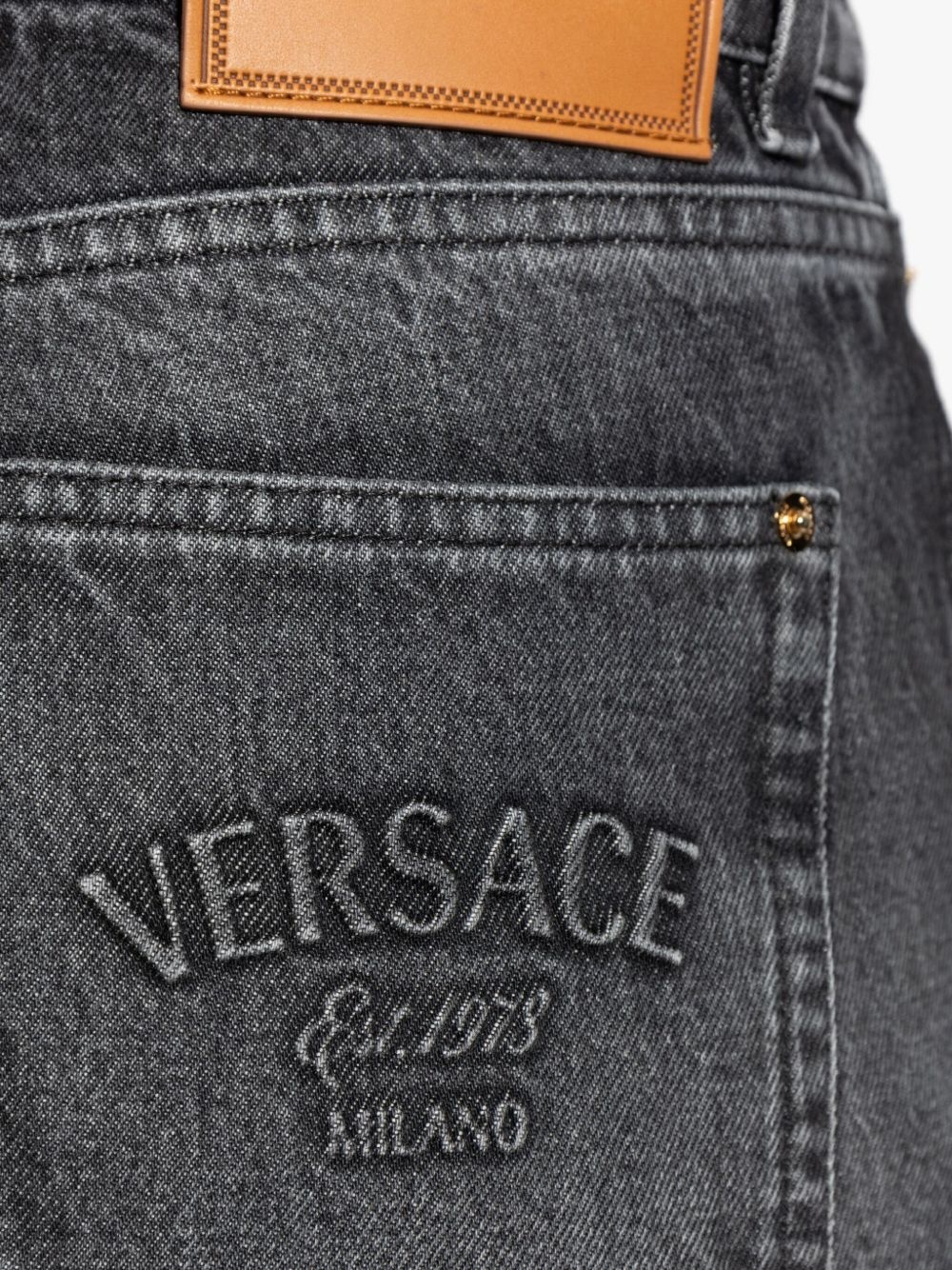 logo-embroidered jeans - 5