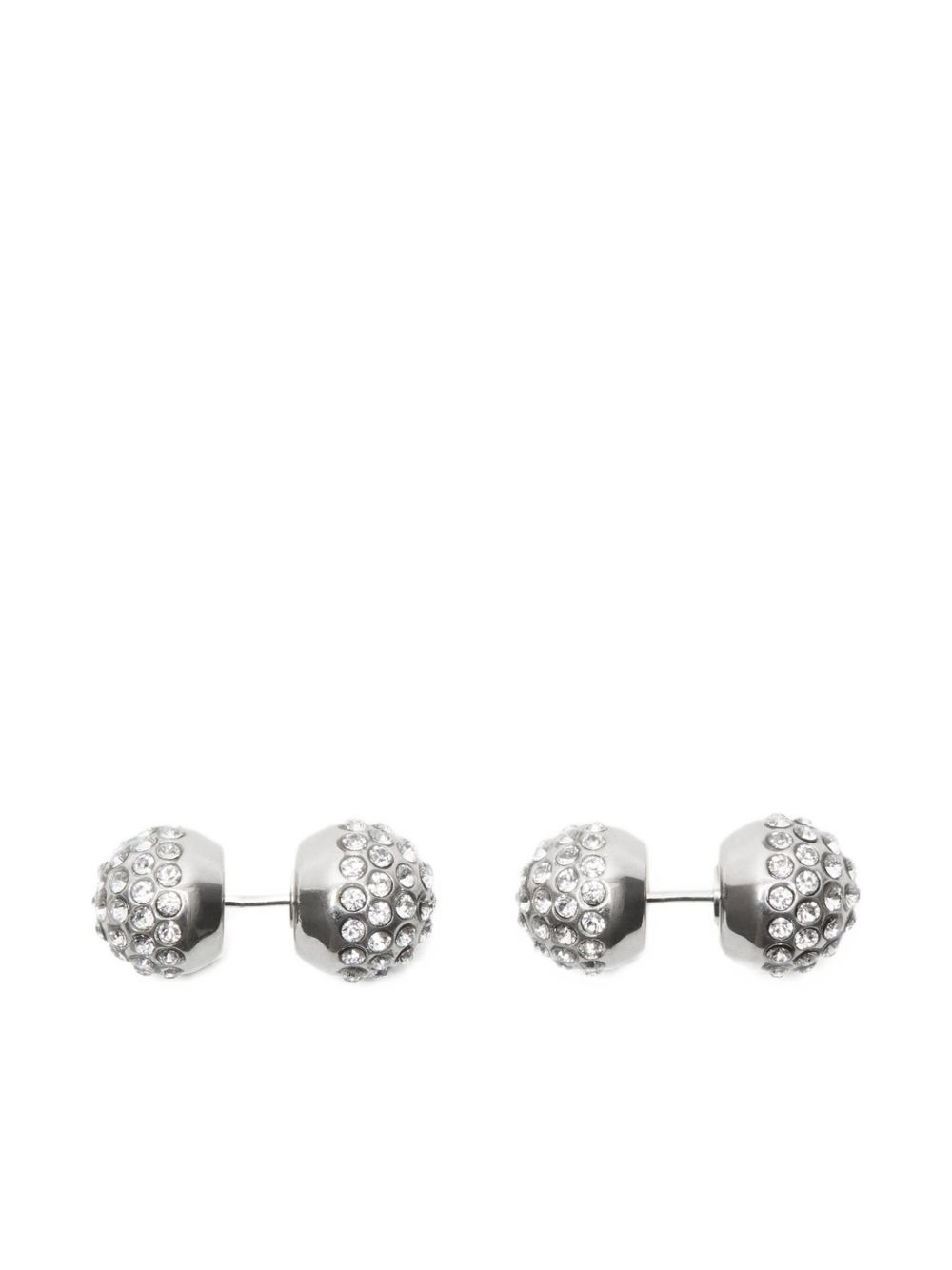 crystal-embellished ball earrings - 1