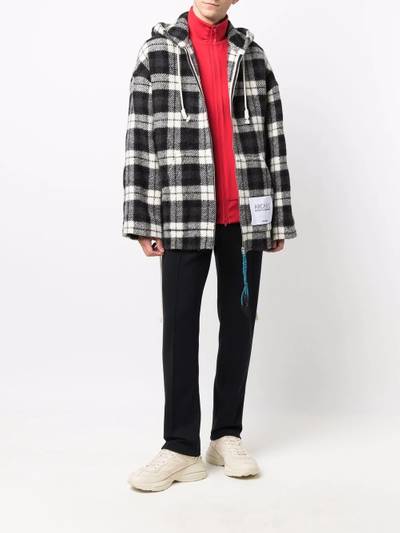 Palm Angels check pattern zip-up jacket outlook