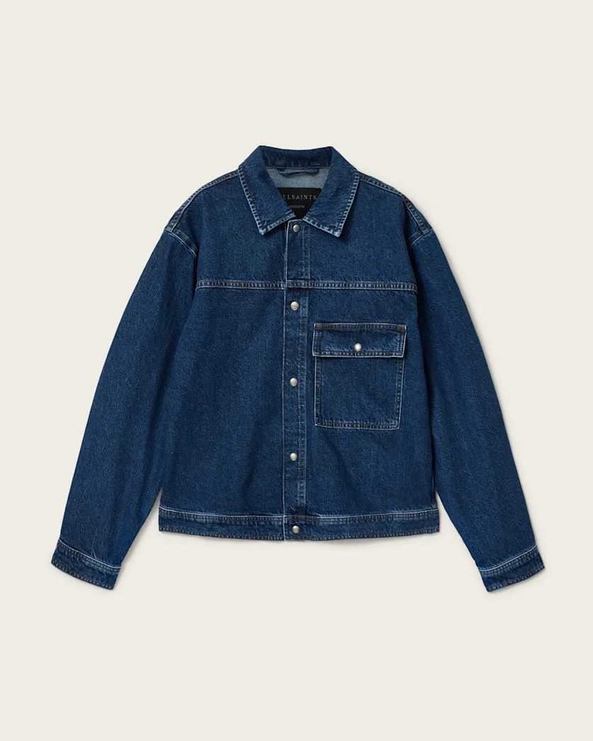 CAST LONG SLEEVE BOXY DENIM JACKET - 1