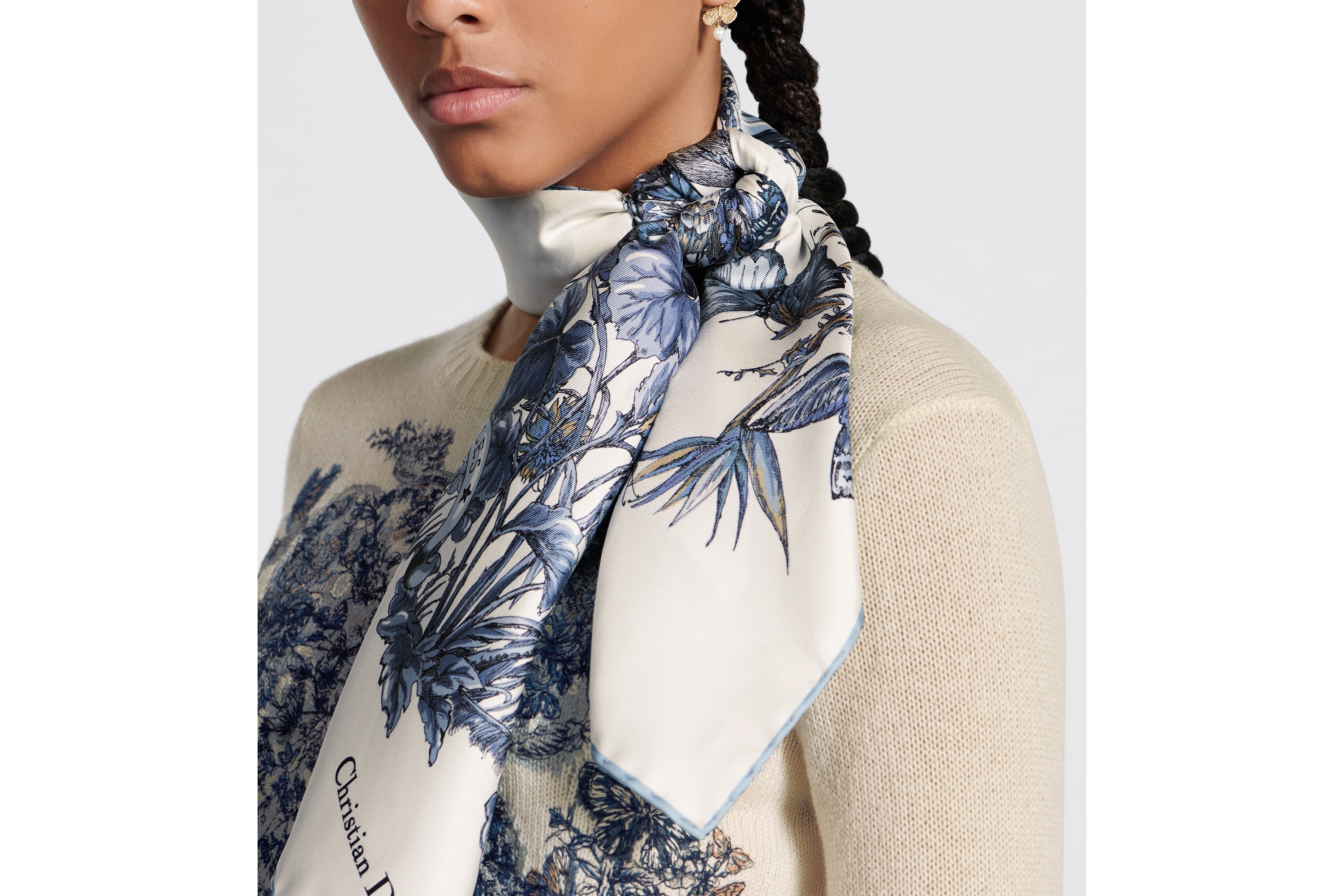 【アクセントに♪】DIOR★Around the World 90 スクエアスカーフ Dior Dior Around the World 90 Square Scarf | REVERSIBLE