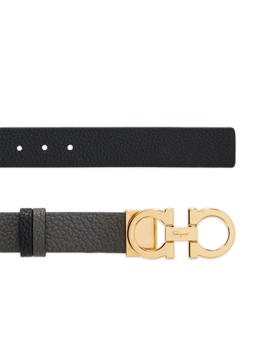 Gancini-buckle reversible leather belt - 2
