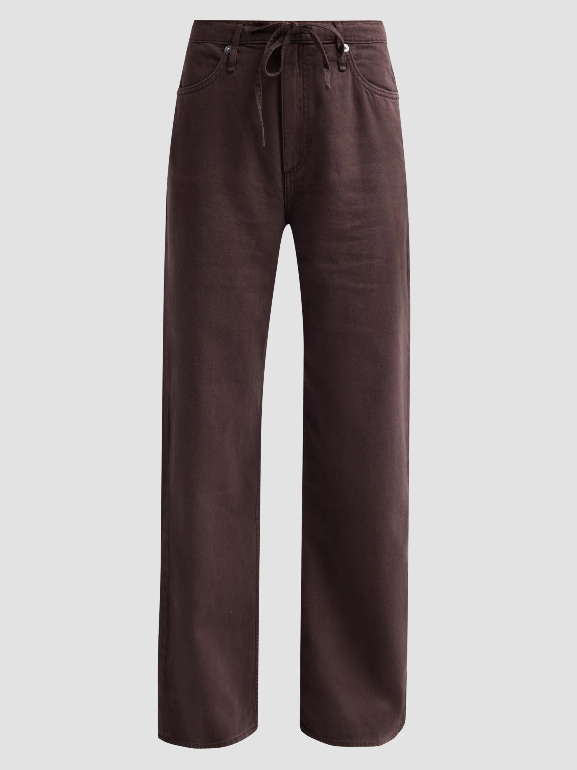 Women's Featherweight Phoebe Drawstring Wide-Leg Jeans - Dark Brown Stone - 1
