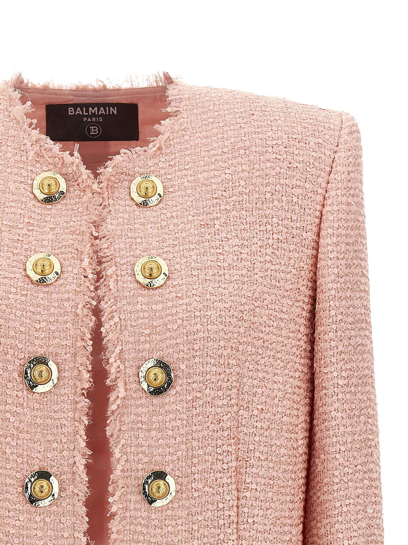 Balmain Women Sequin Tweed Blazer - 3