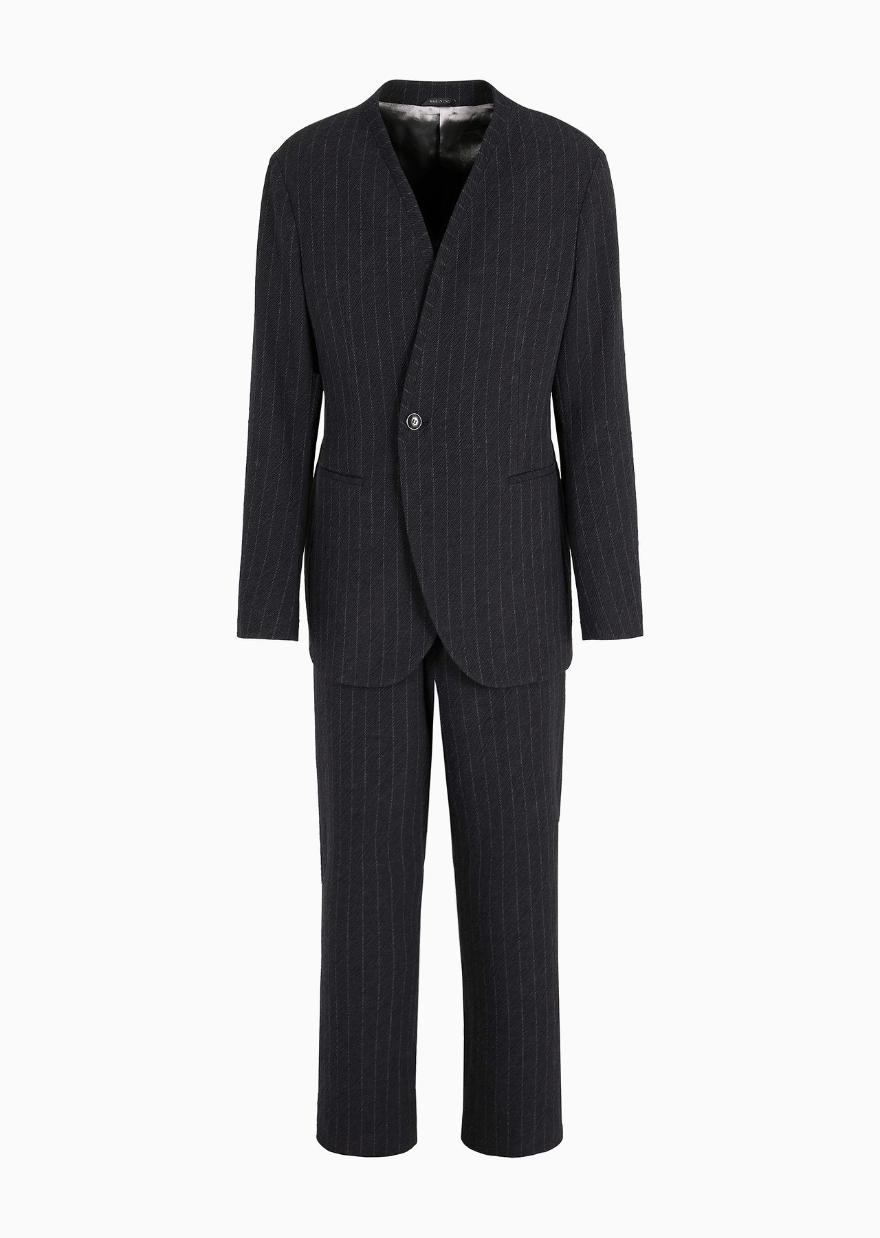 Upton Line single-breasted suit in pinstriped jacquard virgin wool - 1