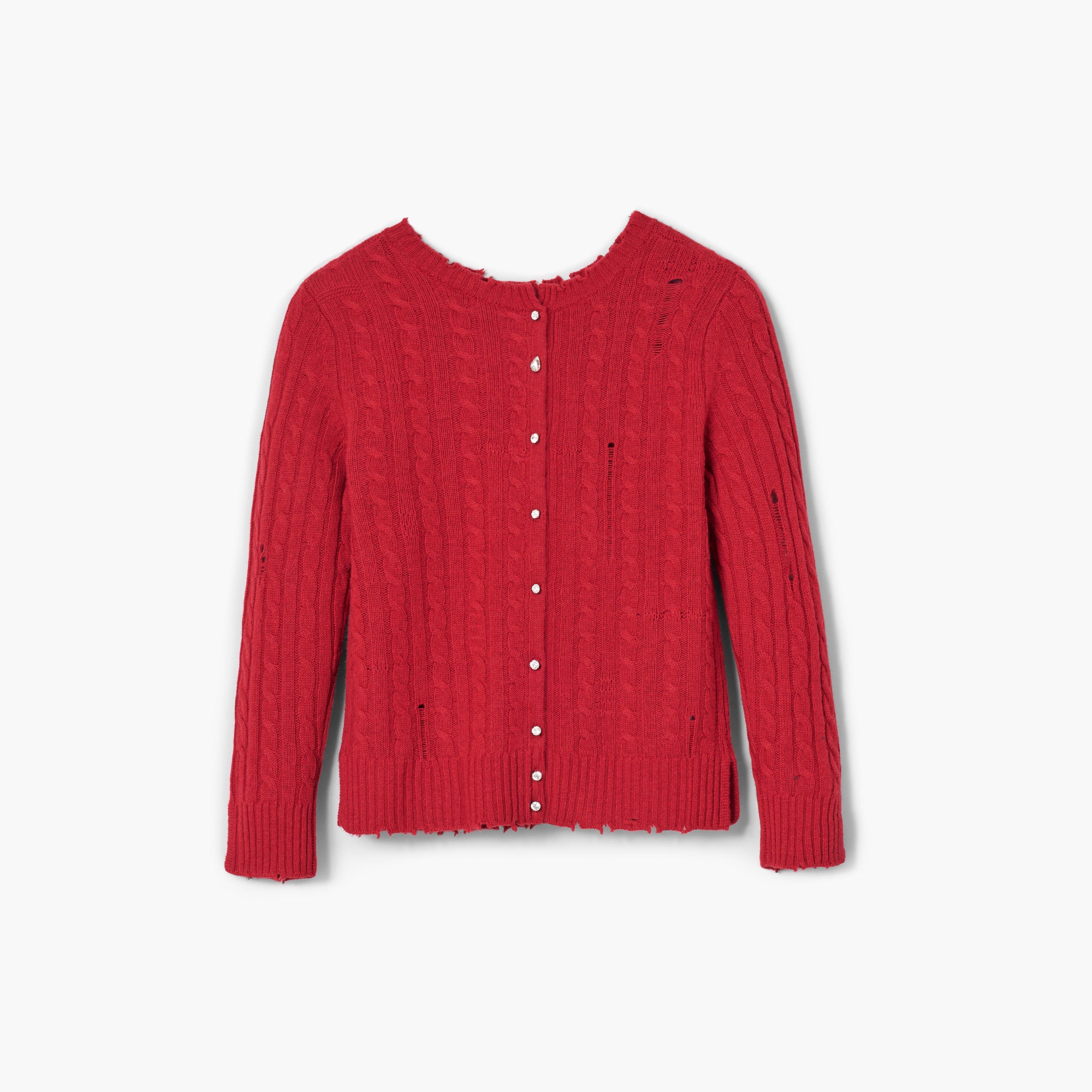THE SHRUNKEN CASHMERE CABLE CARDIGAN - 1