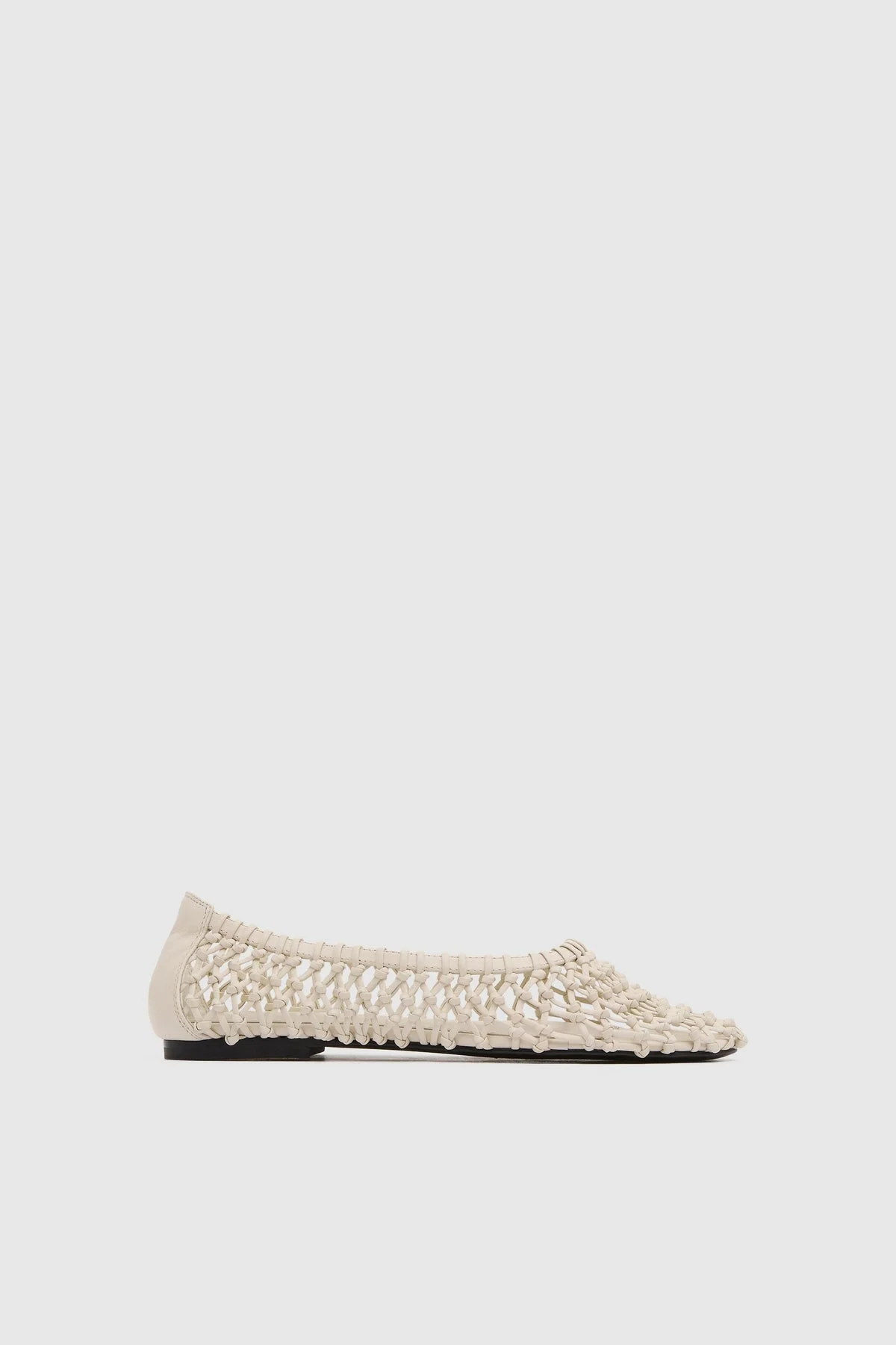Woven Ballerina Flat - Off White - 1