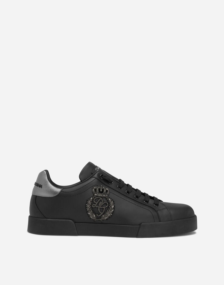 Calfskin nappa Portofino sneakers with crown patch - 1